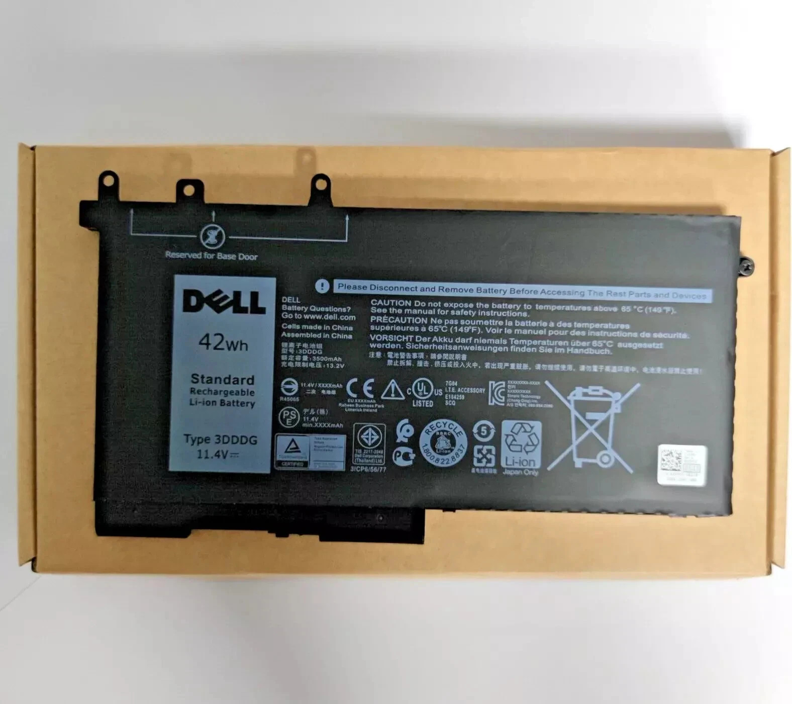 Genuine OEM 3DDDG Battery For Dell Latitude E5280 E5480 E5580 5290 5590 42WH NEW