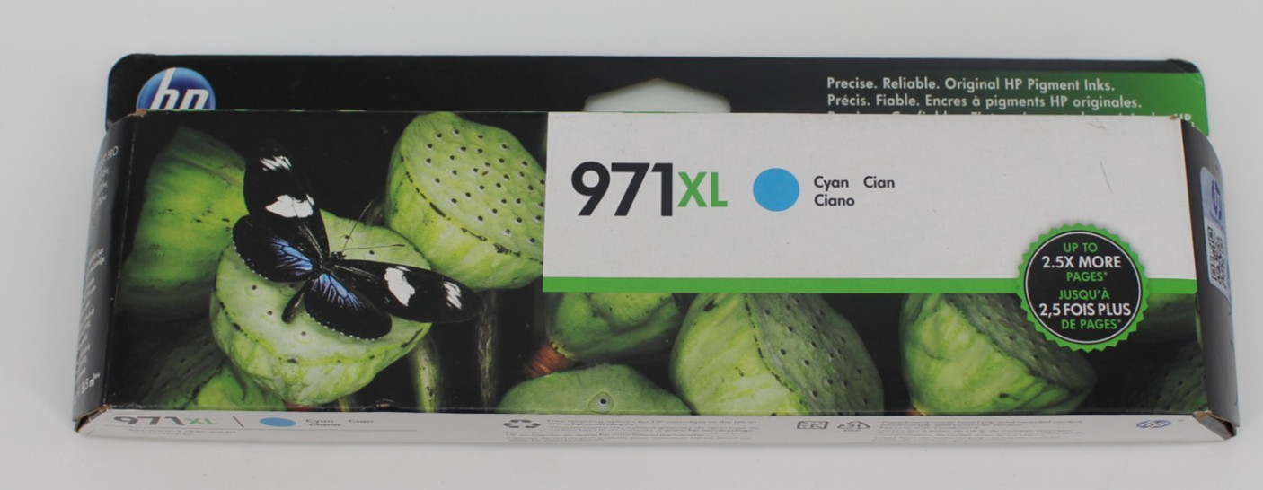 NEW GENUINE HP 971XL CN626AM OEM HP 971XL CYAN COLOR BRAND NEW  2019