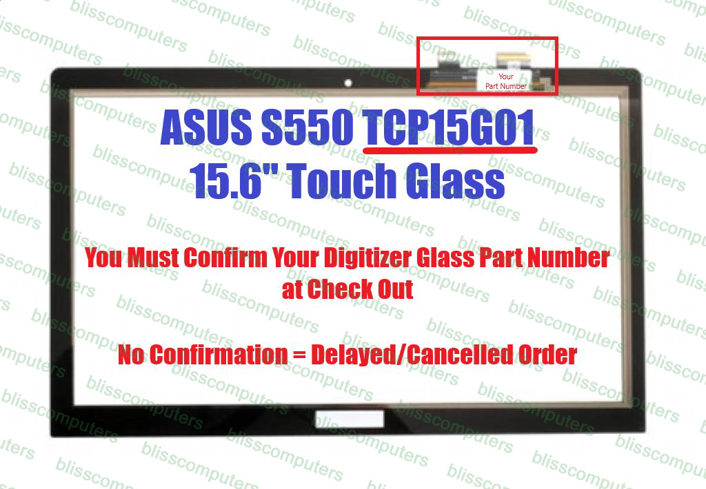 ASUS Vivobook S550 S550C S550CA LAPTOP 15.6" TOUCH SCREEN DIGITIZER GLASS PANEL