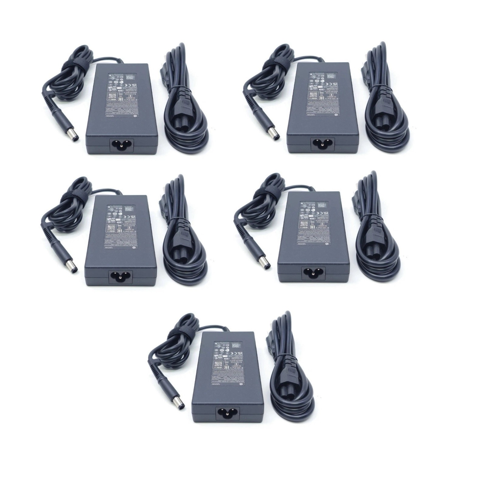 5pc HP 120W Slim 7.4mm AC Adapter for HP NC NX ZX7000 HDX HDX18 HDX18t dv4 dv6