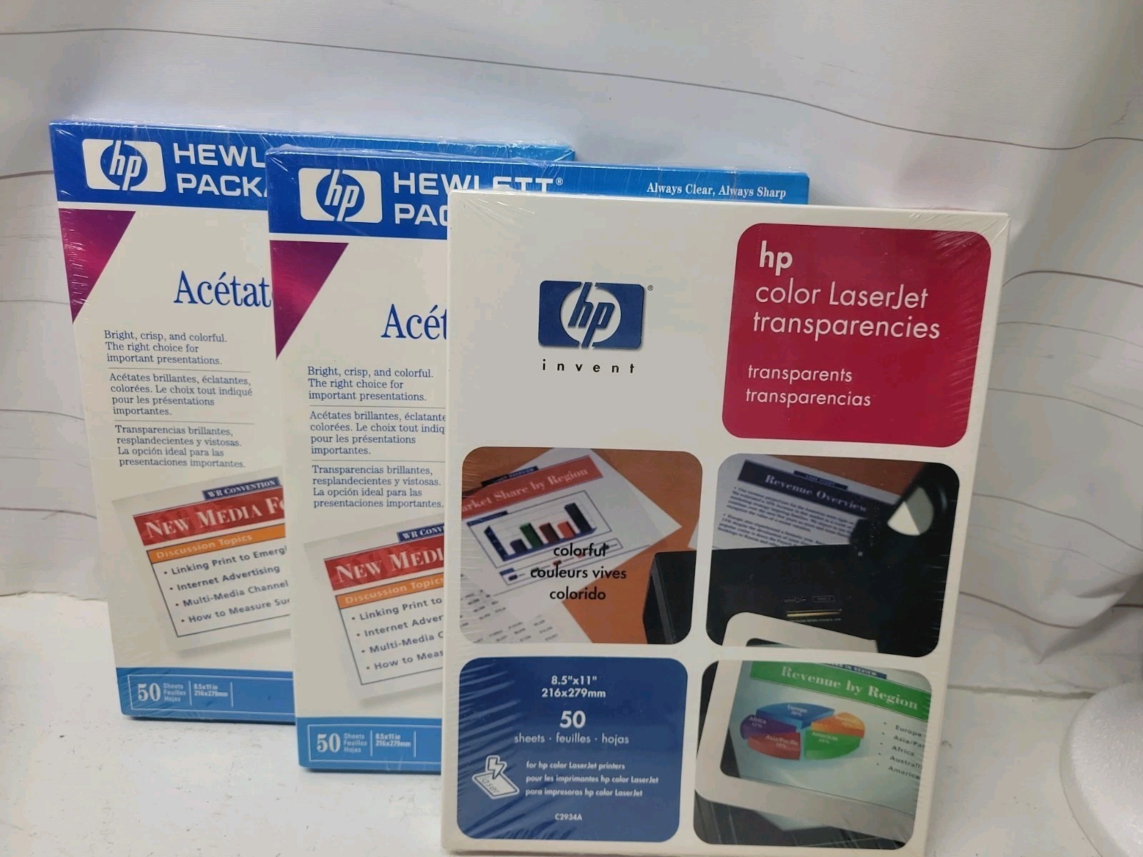 Lot of 150 HP Color Laserjet Transparencies 3 Packs of 50