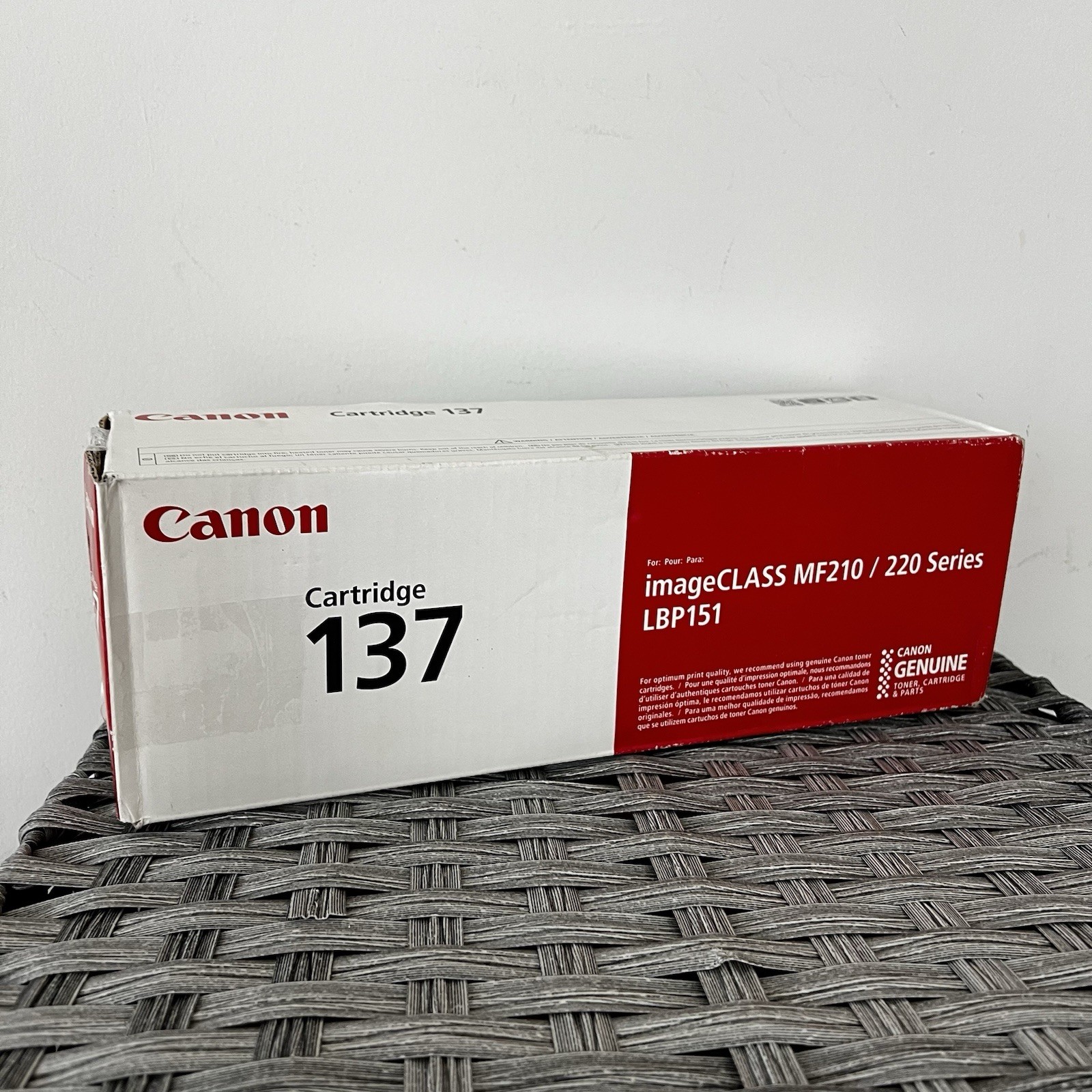 OPEN BOX - NEW GENUINE - CANON 137 BLACK TONER CARTRIDGE  9435B001 AA SEALED BAG