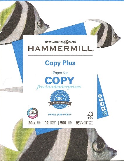 Copy Printer Paper 2 Reams @500 ct =1000 Ct NEW 8.5 X11 Hammermill COPY PLUS