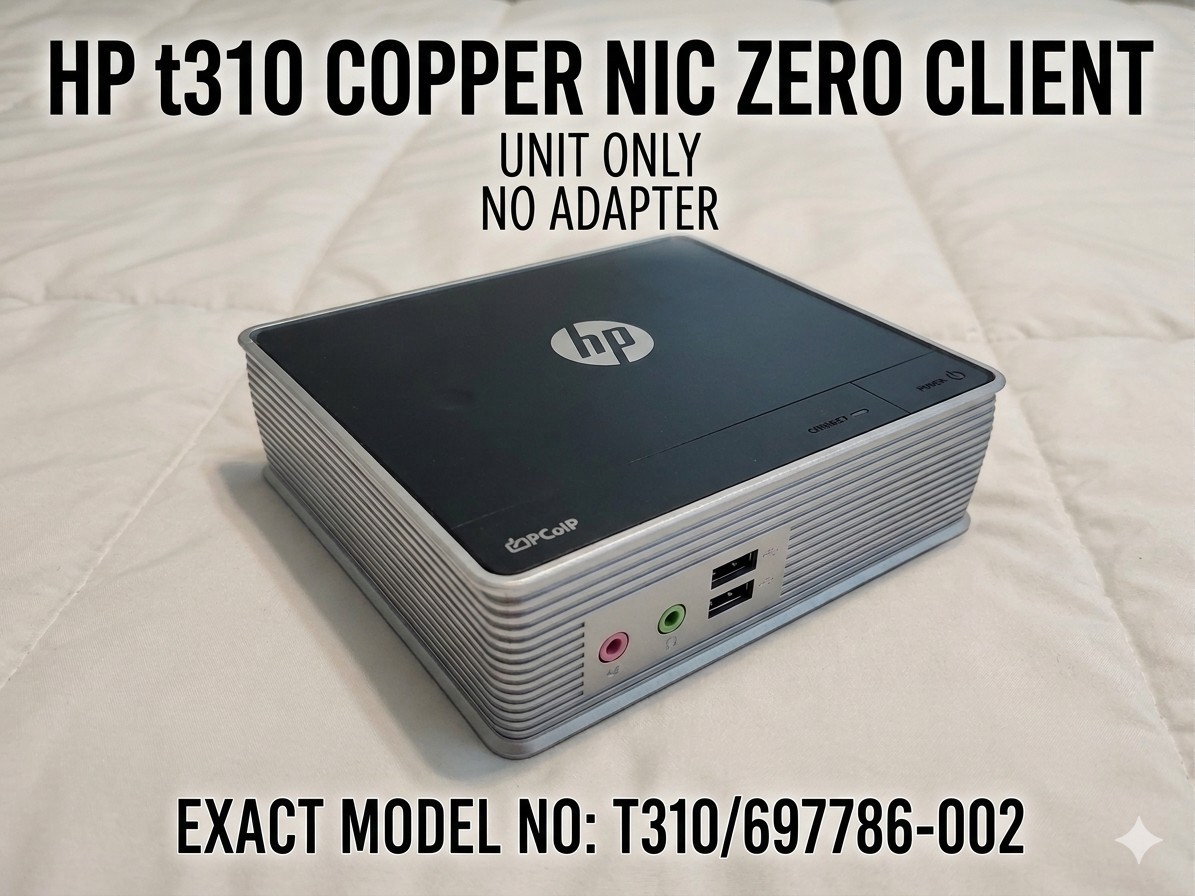 HP t310 Copper NIC Zero Client TERA2321 (697786-002) - Unit Only, No Adapter