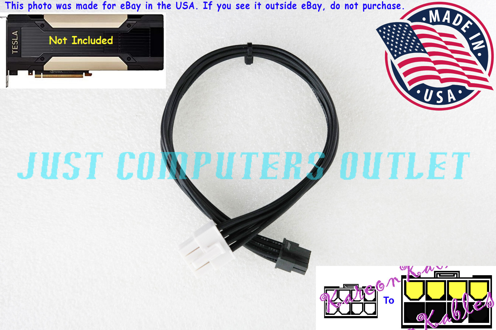 12" HP 869820-001 ProLiant DL380 Gen10 826701-B21 Mini 8-Pin 12V-EPS NVidia GPU