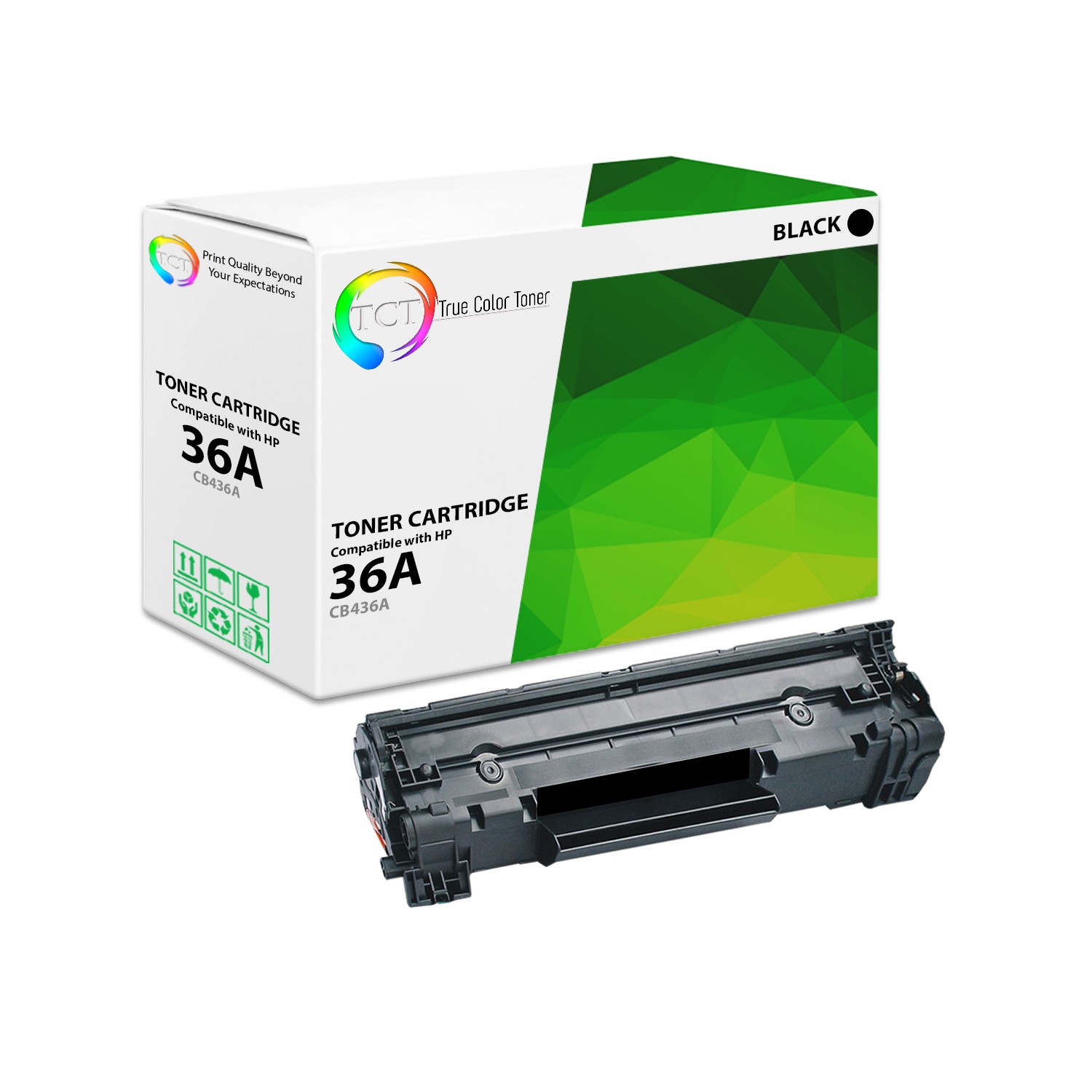TCT Black CB436A 36A Laser Toner Cartridge For HP LaserJet P1505 M1522