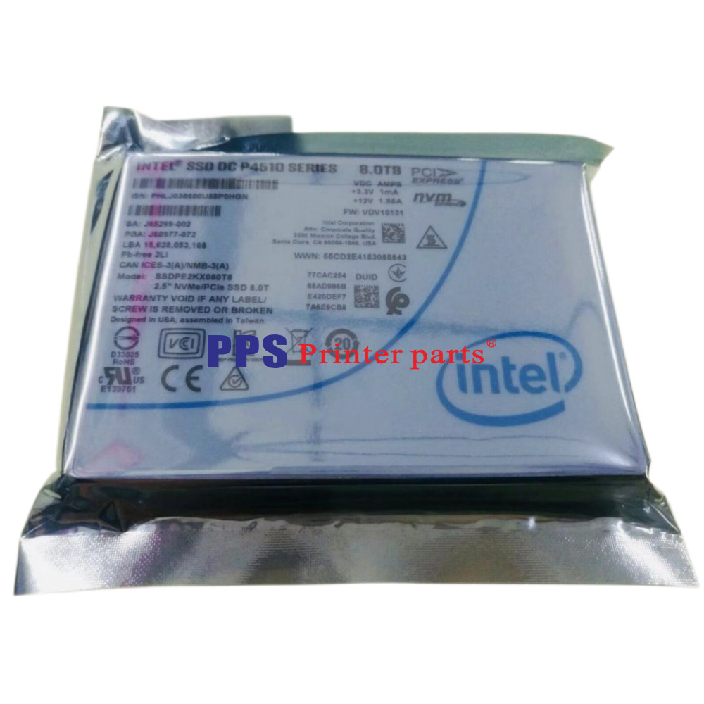 Intel P4510 8TB SSD Series DC NVME U.2 2.5" Solid State Drive SSDPE2KX080T8