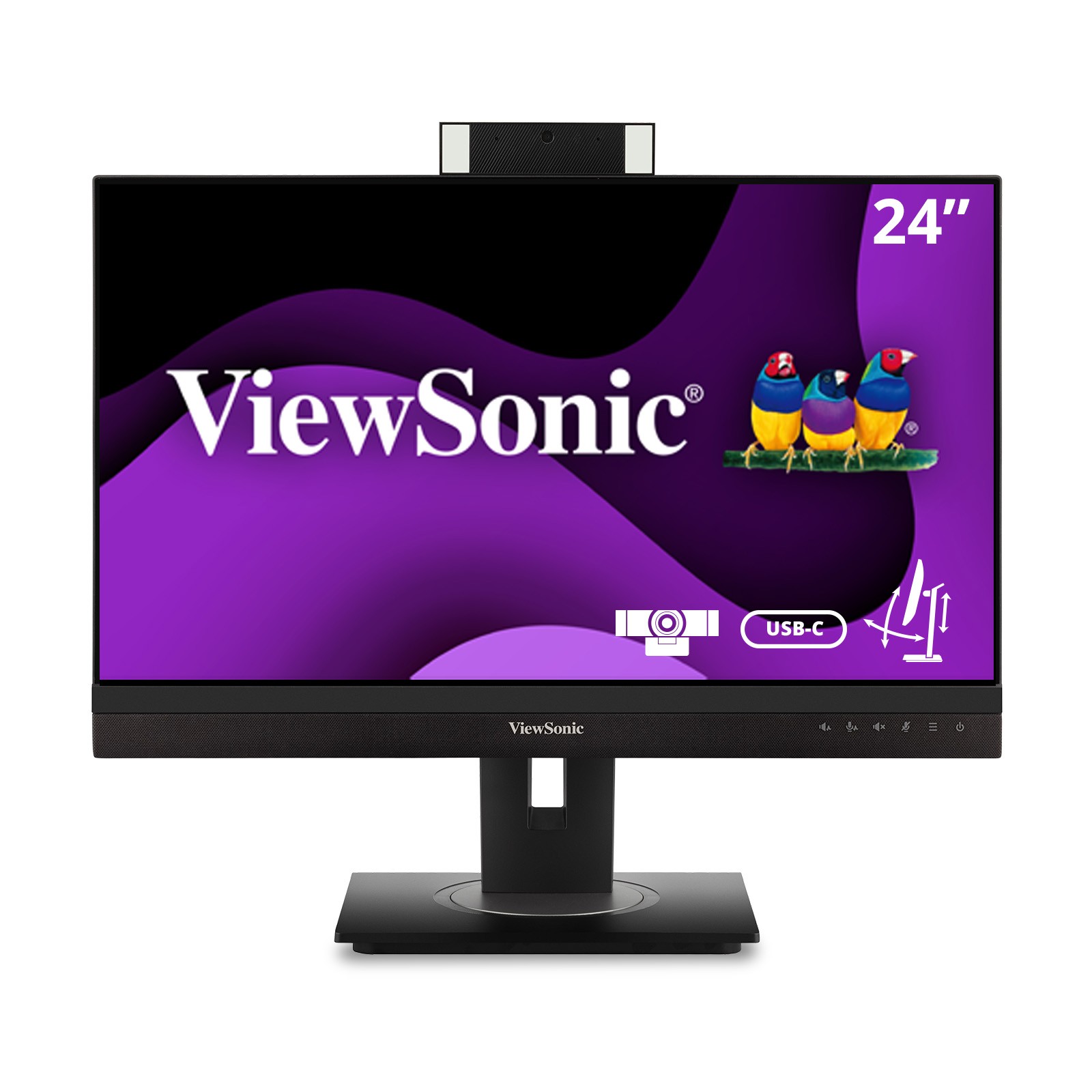ViewSonic VG2456V 24 Inch 1080p Video Conference Monitor with Webcam (CR)