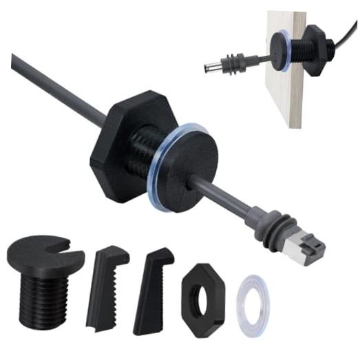 RV Cable Passthrough for Starlink mini, RV Cable Grommet Black 35mm/2pcs