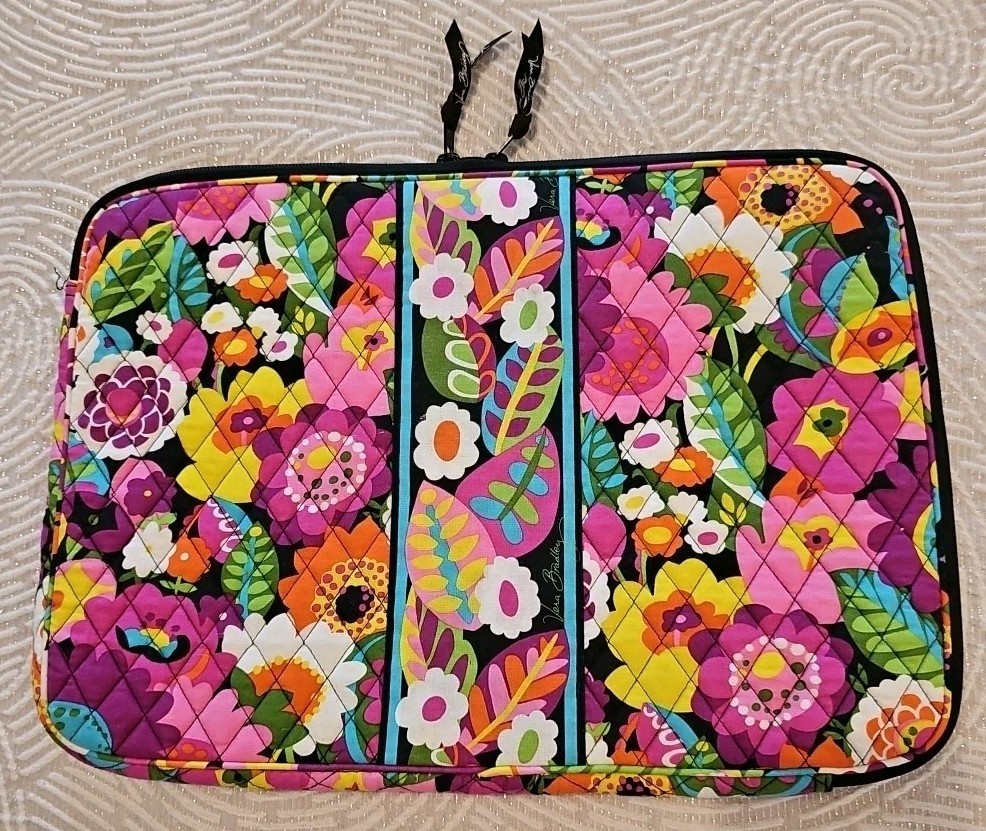 Vera Bradley Laptop Sleeve Case Bag 17"X12" VA VA BLOOM MULTICOLOR TROPICAL