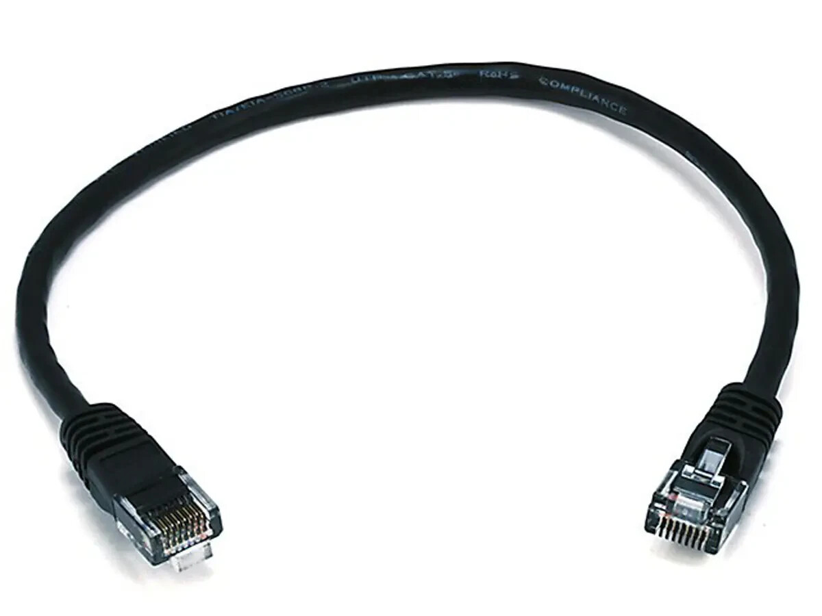 JDI Technologies (PC5-BK-01) 1ft Black CAT5E Snagless Patch Cable - 10 Pack
