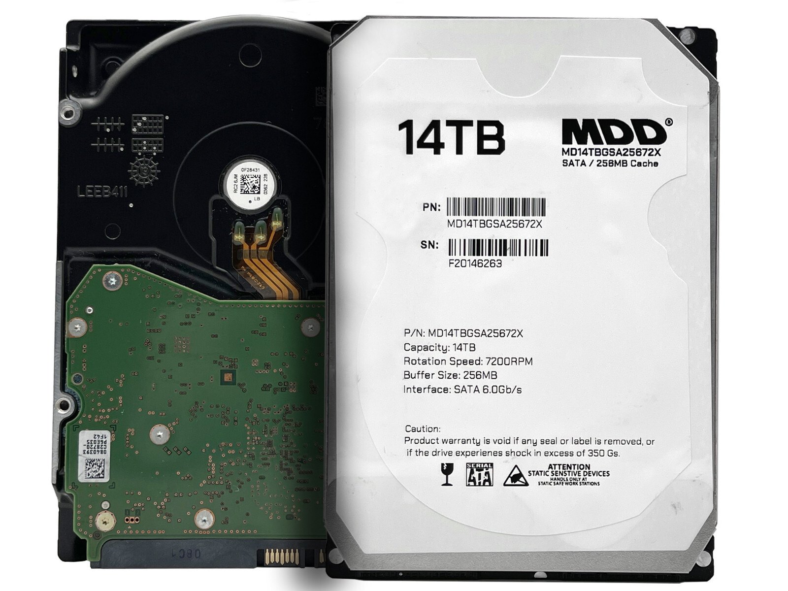 MDD 14TB 7200RPM SATA 6.0Gb/s 256MB Cache 7200RPM 3.5" Desktop Hard Drive