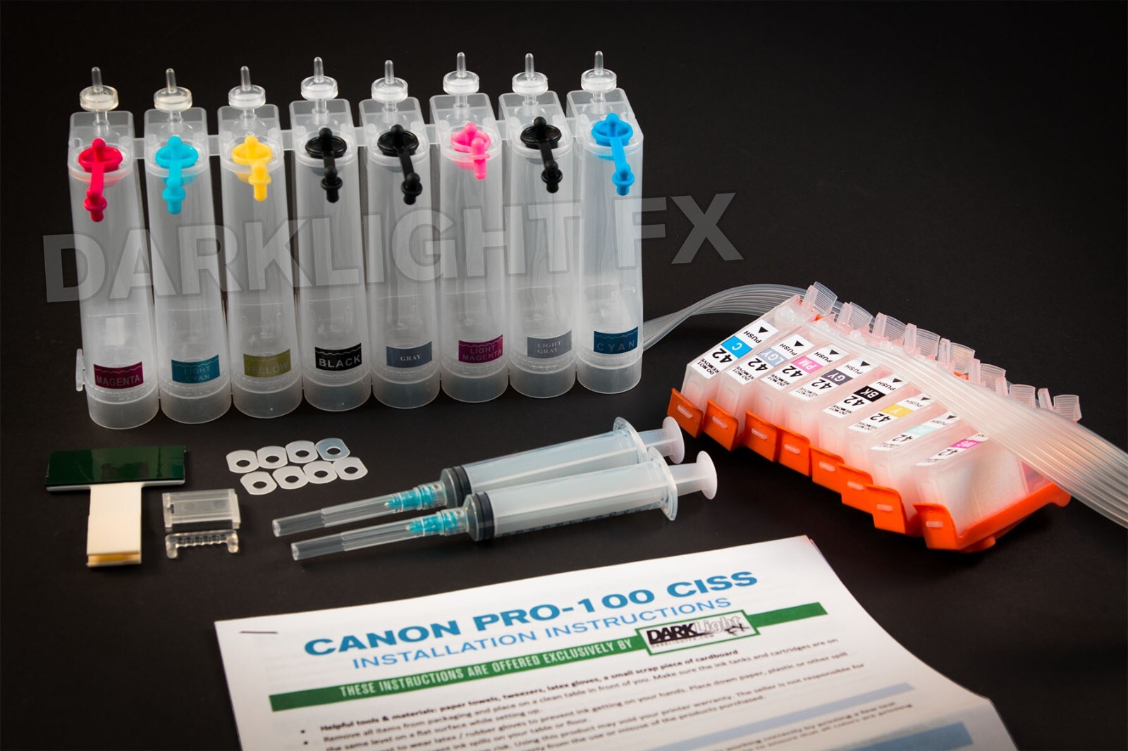 CISS for Canon Pro-100 CLI-42 cartridge w/ chip (no ink) Bulk Refill CIS System