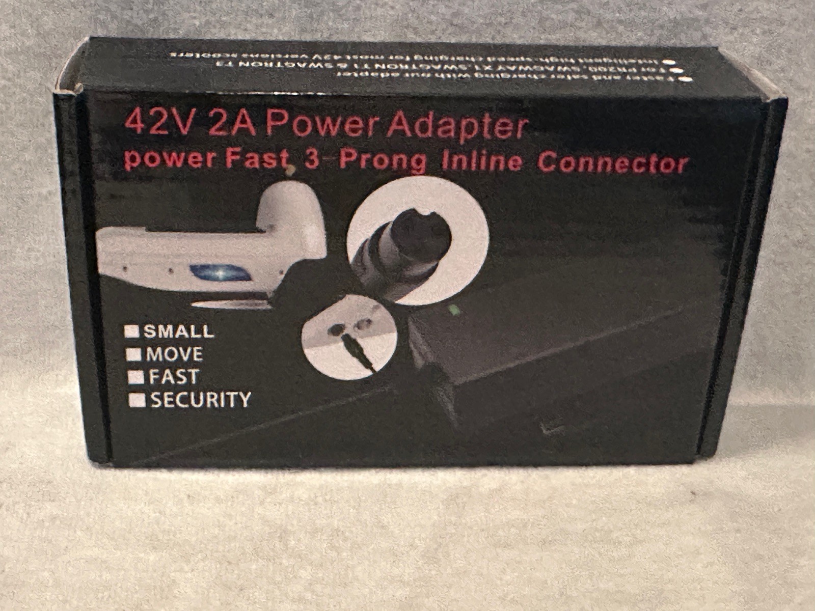 Evaplus 42V 2A Power Adapter 3-Prong Inline Connector New In Box