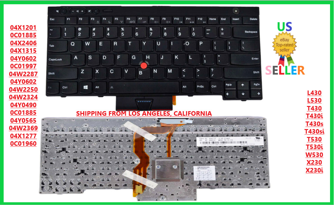 🔥Lenovo ThinkPad T430 T430i T430s T430si X230 X230i W530 Non-Backlit Keyboard