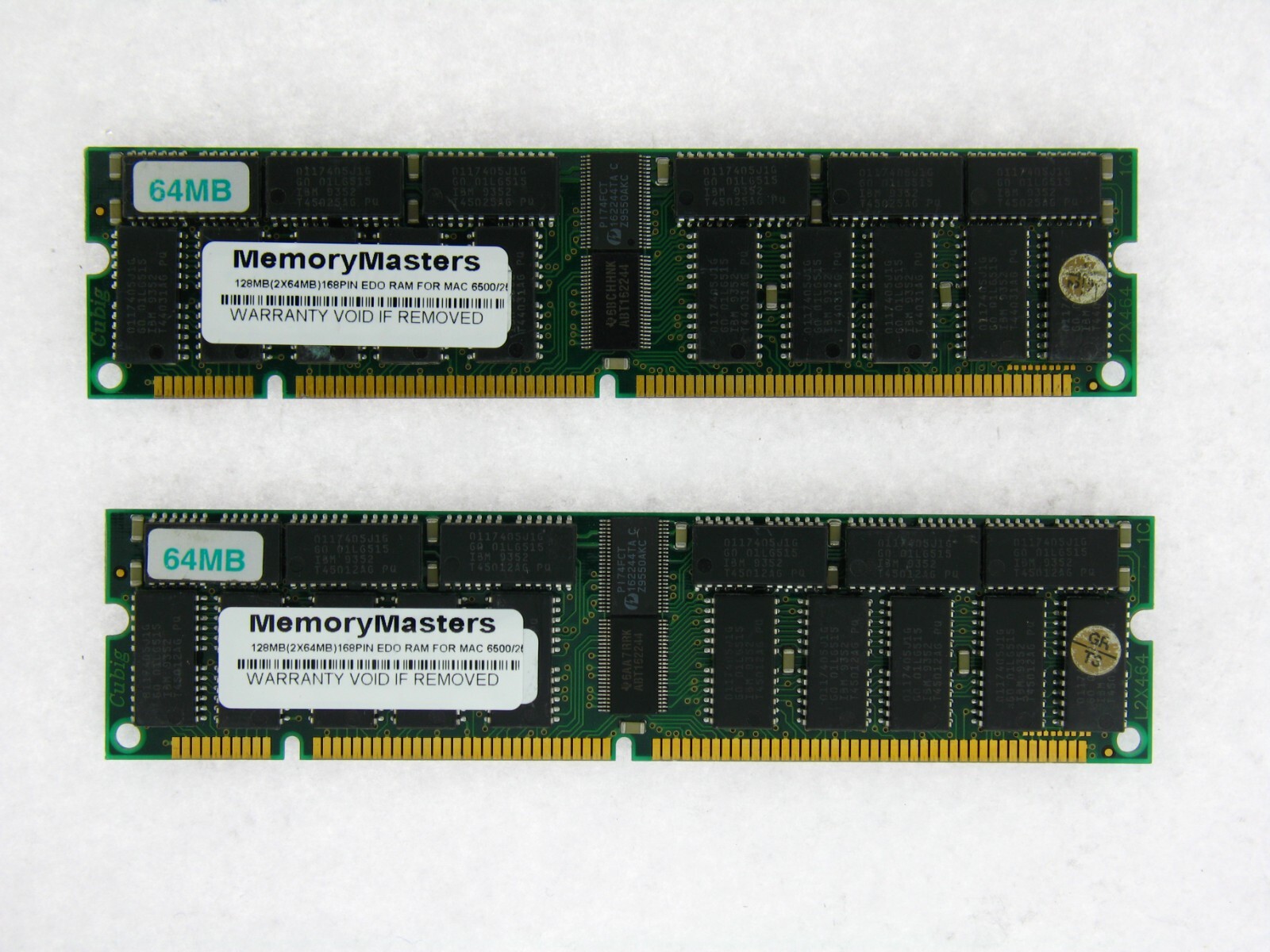 128MB 2X64MB 168 pin EDO 4X4 Chips 60ns for Power Macintosh 6500/250