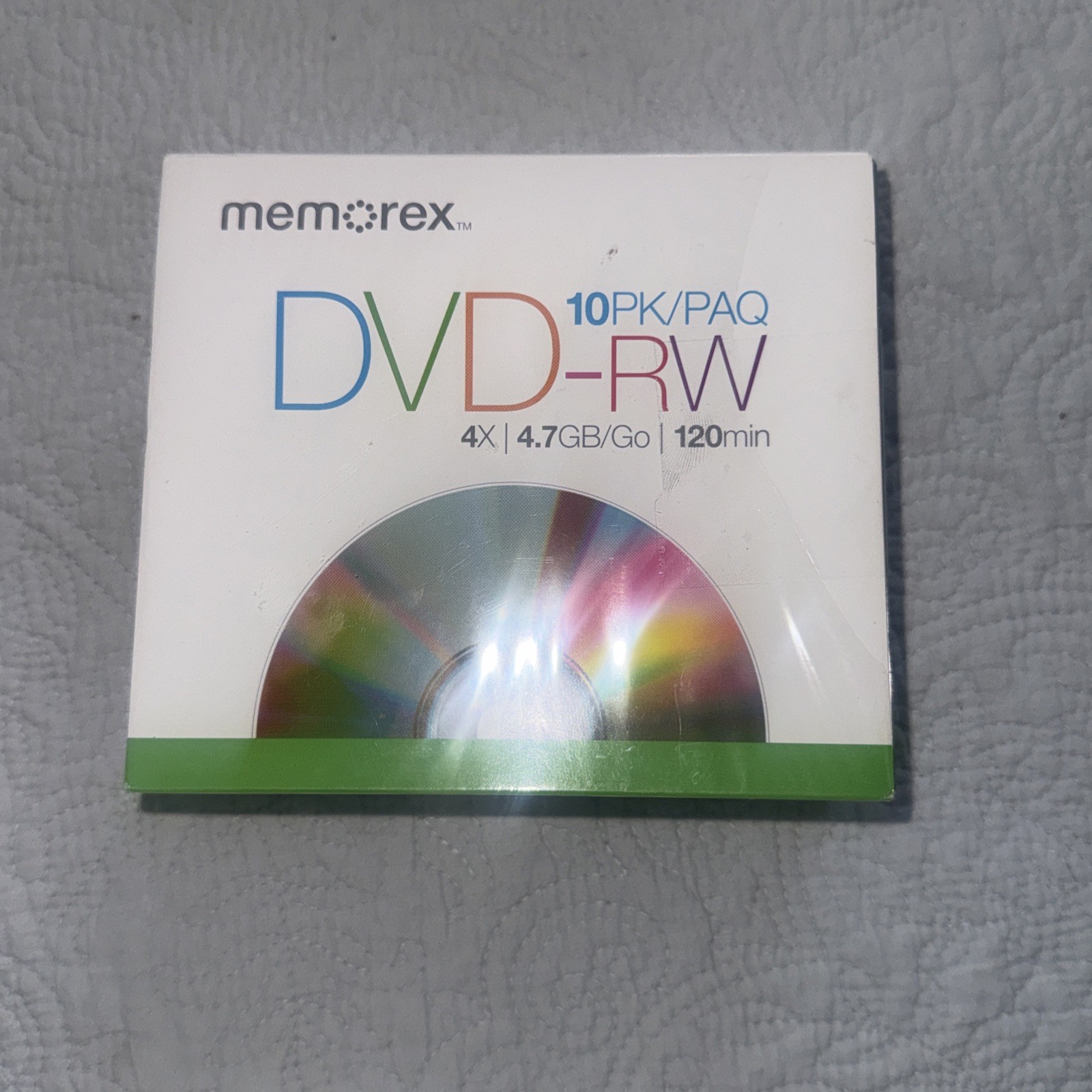 Memorex 10 PK/PAQ DVD+RW 4X 4.7 GB 120 min in Slim Clear Case