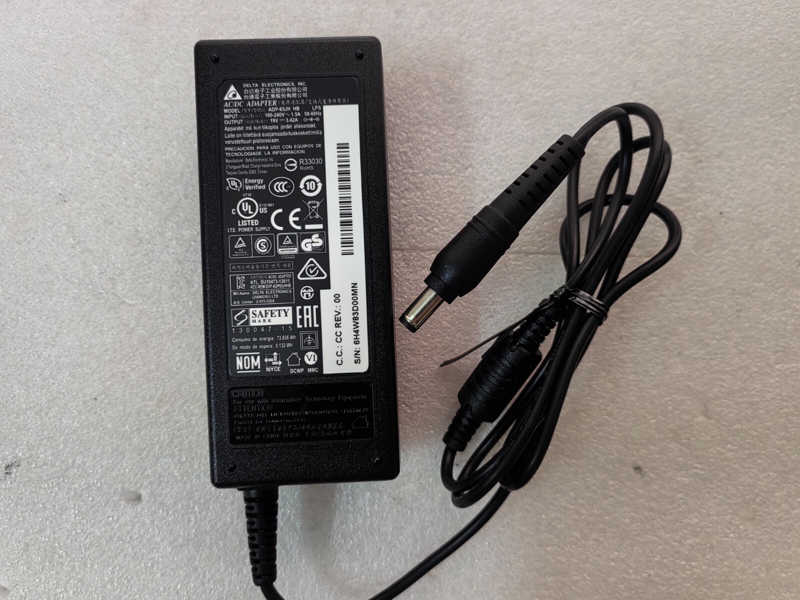 NEW Delta 65W 19V3.42A For Gigabyte GB-BRi3H-8130 ADP-65JH HB Genuine AC Adapter