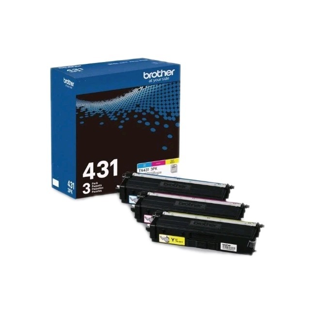 Brother TN431-3PK Toner Cartridge Cyan Magenta Yellow 