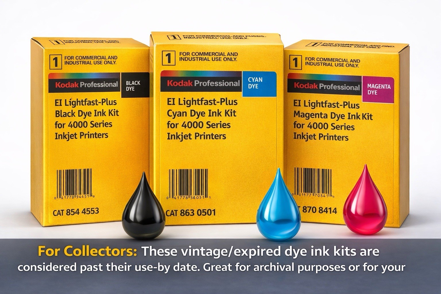 Kodak Encad EI Lightfast-Plus Black Dye Ink Kit for 4000 printers Cat 854-4553