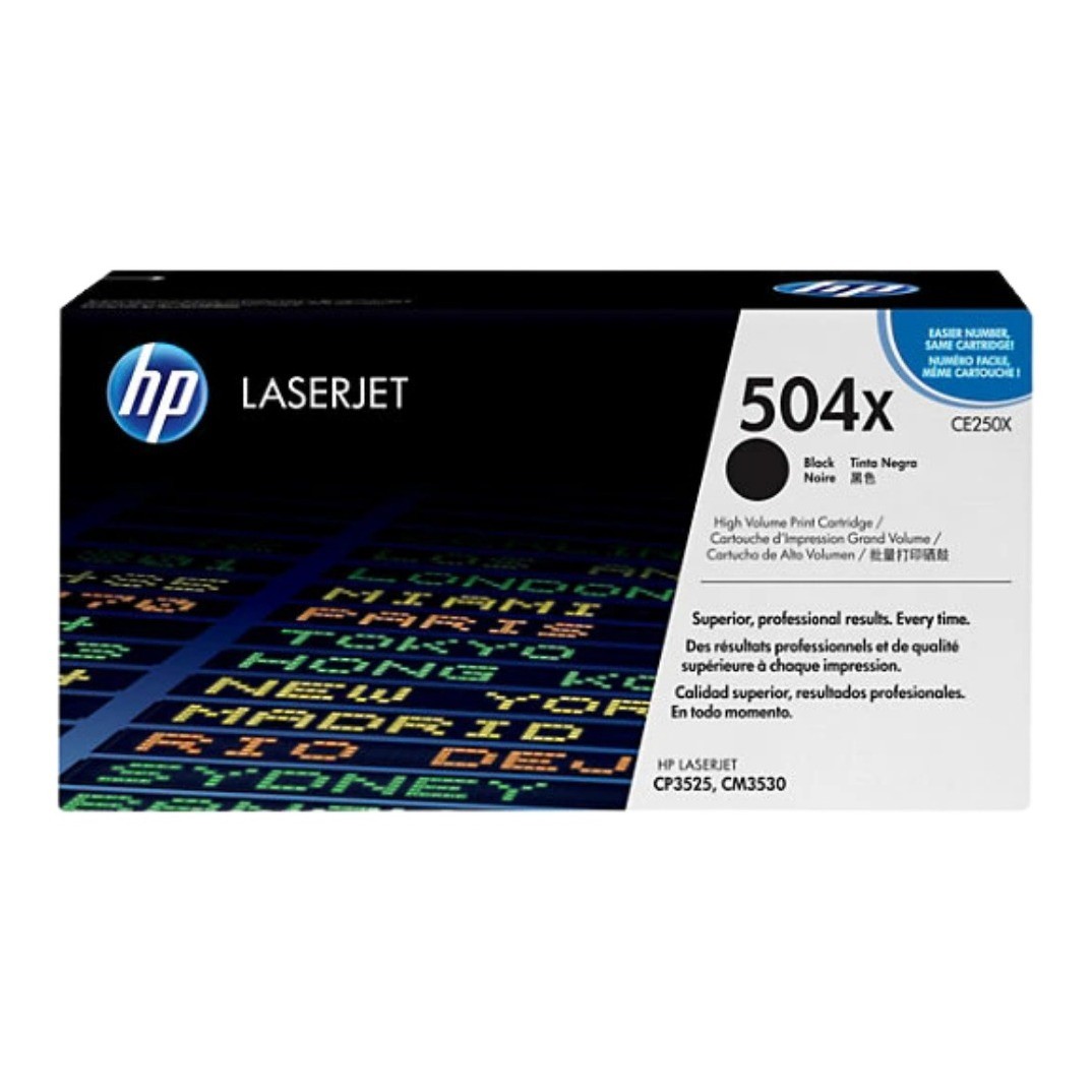 New Open Box HP 504X High Yield Black Original LaserJet Toner Cartridge, CE250X