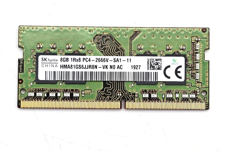 SK hynix 8GB DDR4 2666MHz PC4-2666V 1Rx8 SODIMM Laptop RAM HMA81GS6JJR8N-VK