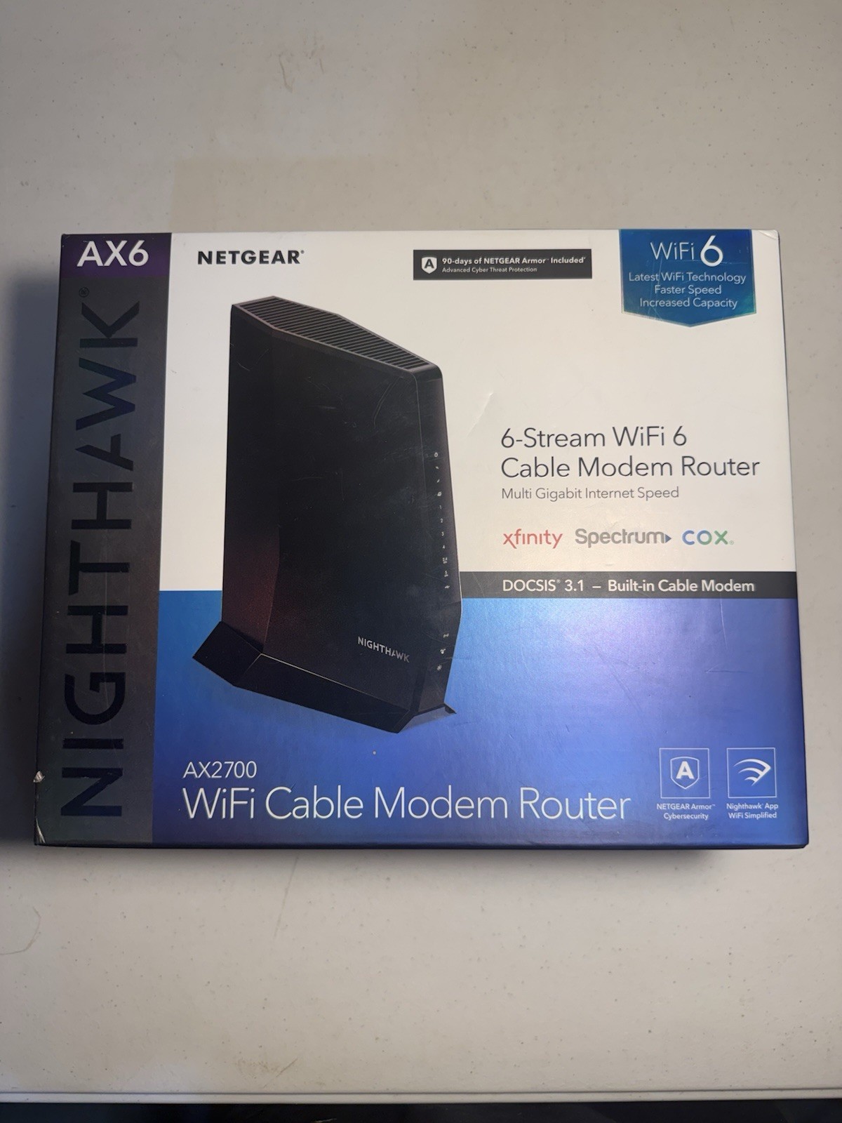 NETGEAR Nighthawk AX6 CAX30 AX2700 WiFi 6 Cable Modem Router DOCSIS 3.1