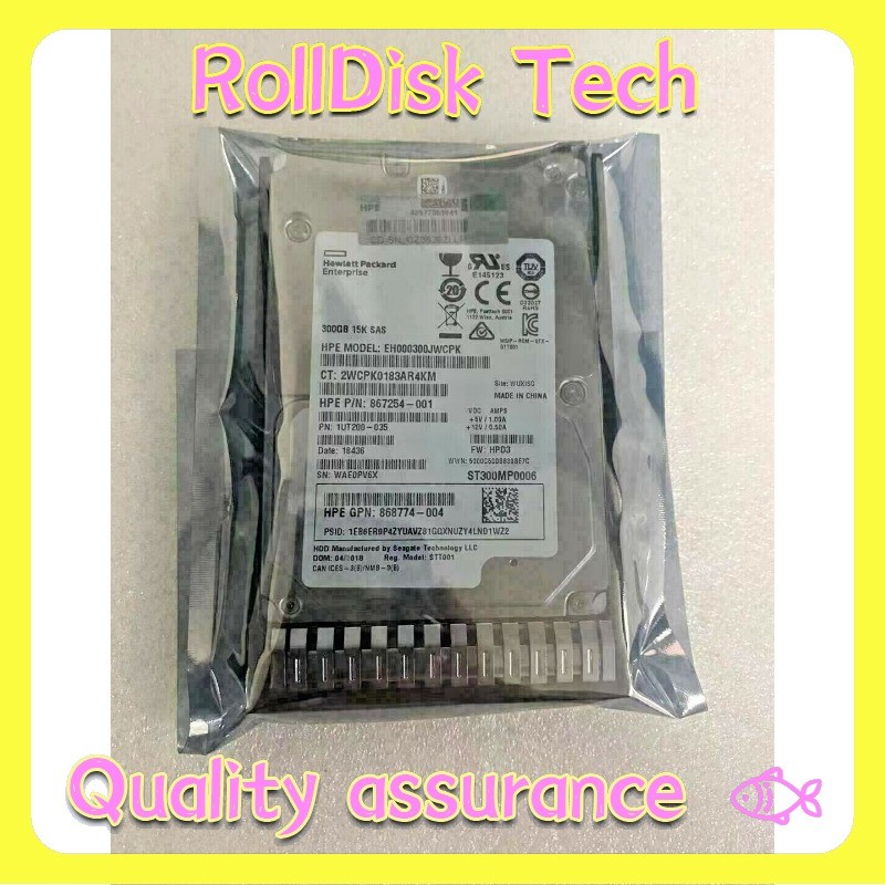 New HP 870753-B21 870792-001 300GB 15K 12G SFF 2.5" SAS SC DS HDD HARD DRIVE