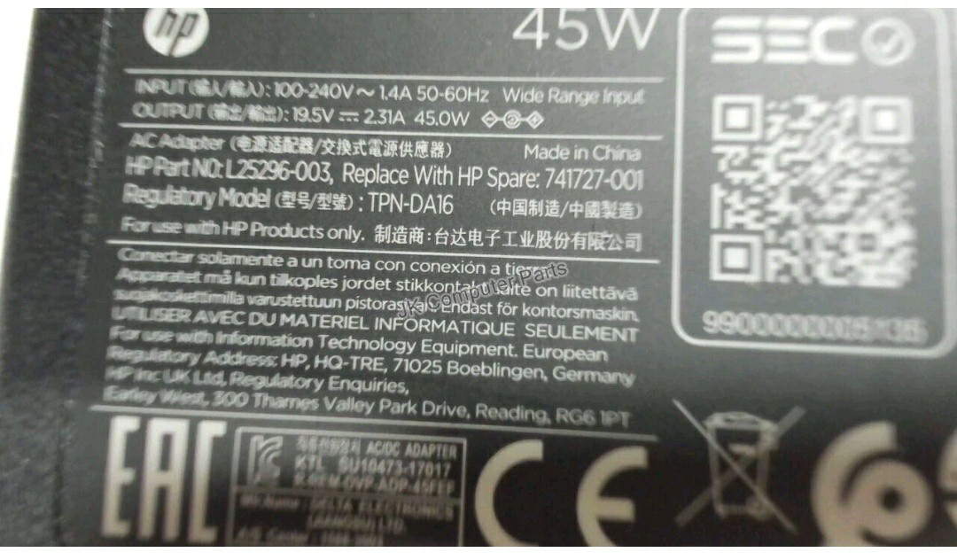Lot of 10 Pcs Genuine HP 45W AC ADAPTER 19.5 V  2.31A Blue Tip  $188:69