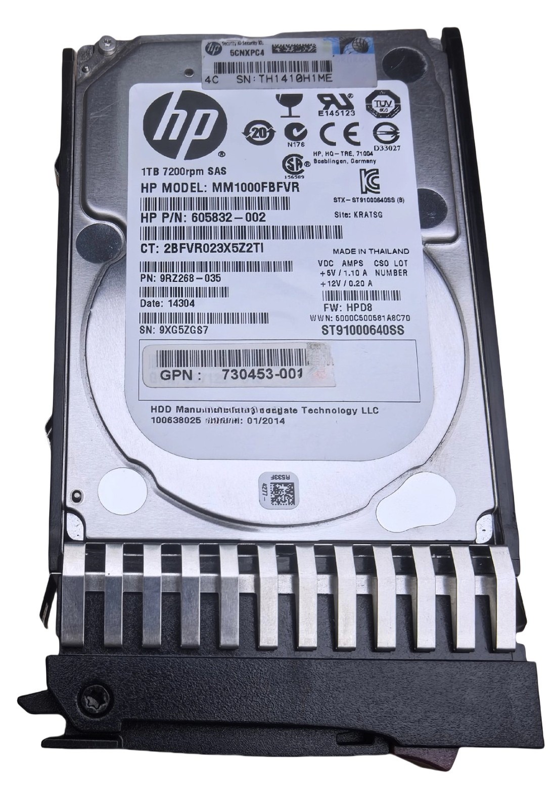 HPE 1TB MSA2040 C8S62A 730706-001 6Gb SAS 7.2K SFF 2.5" DP Midliline HDD NEW