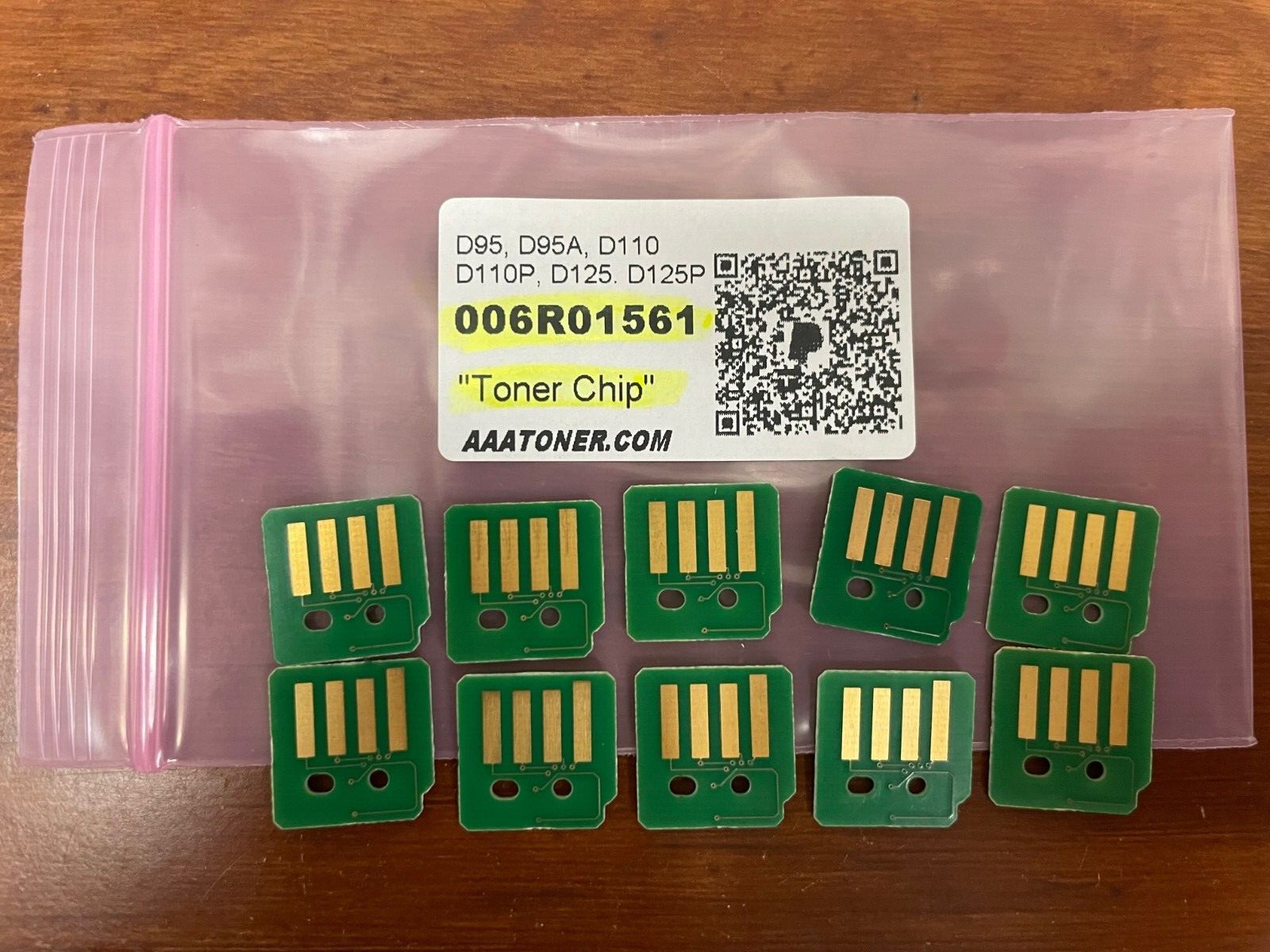 10 x Toner Chip for Xerox D95, D95A, D110, D110P, D125. D125P (006R01561) Refill