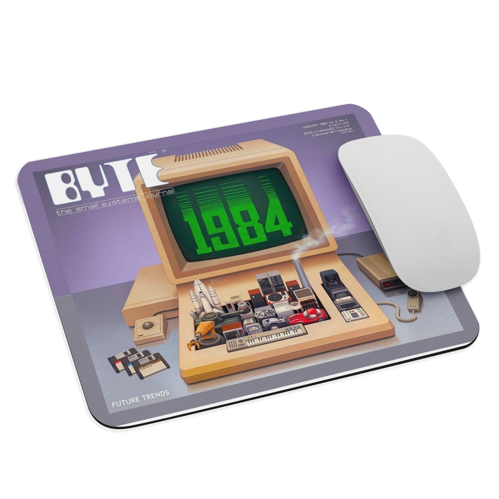 BYTE Magazine January 1984 - Mouse Pad - read the description - Computer Art