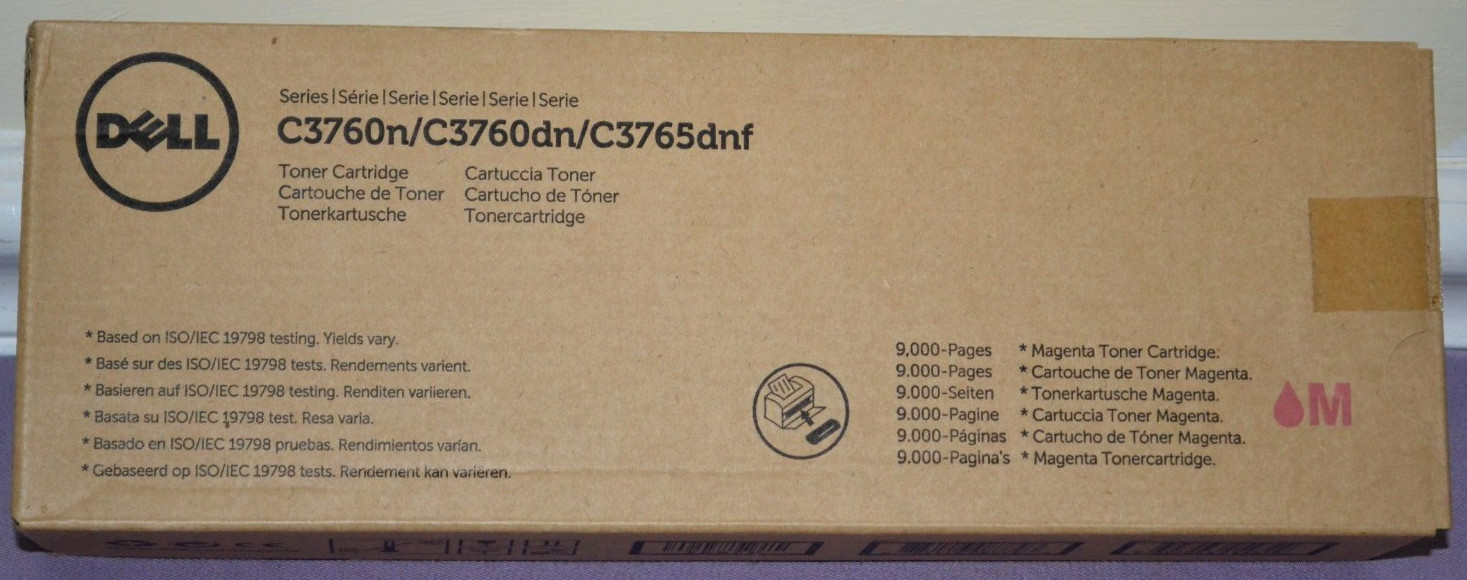 OEM Dell XKGFP Magenta Toner Cartridge CT201881 for Dell C3760n/dn/C3765dnf--New