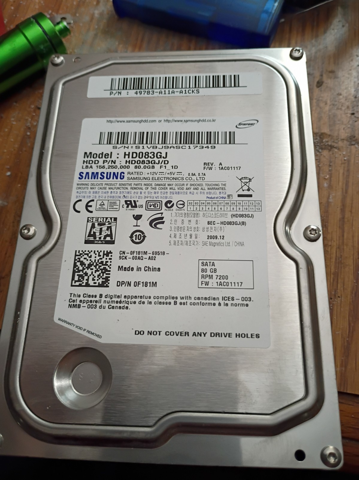 Hard Drive Hdd 80gb