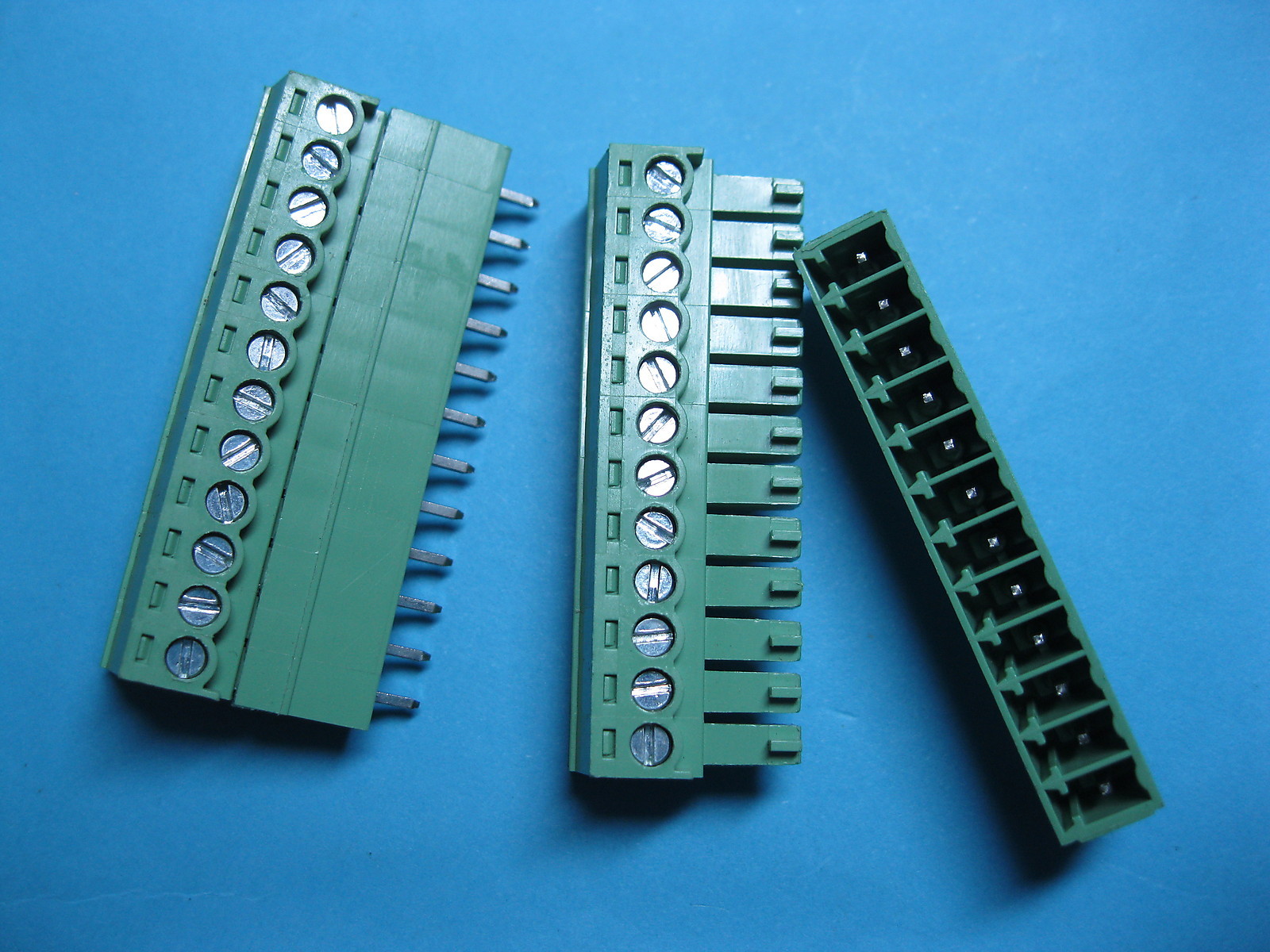 10 pcs 3.5mm 12 way/pin Screw Terminal Block Connector Green Pluggable Type New
