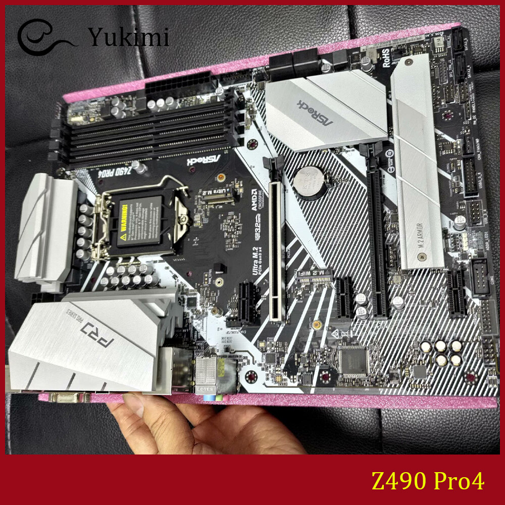 FOR ASROCK Z490 Pro4 LGA 1200 DDR4*4 128GB HDMI D-Sub ATX Motherboard Test OK