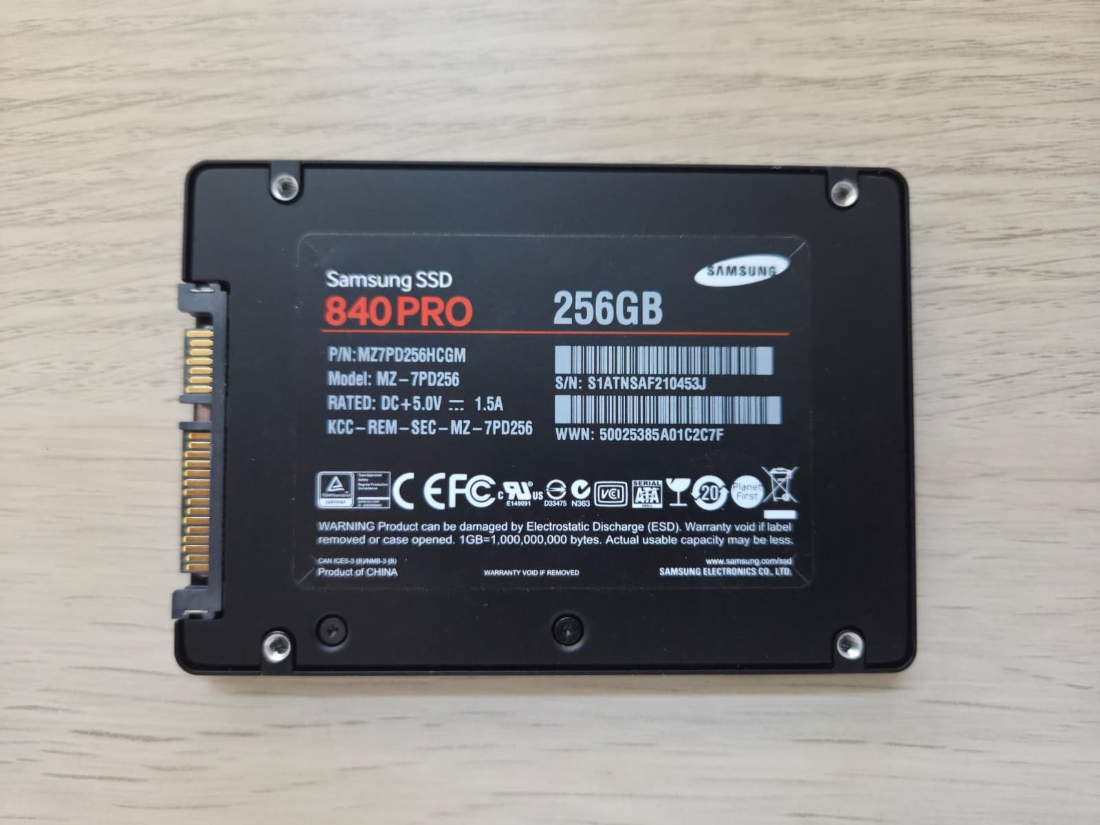 Used Samsung SSD 840 Pro Series 256GB