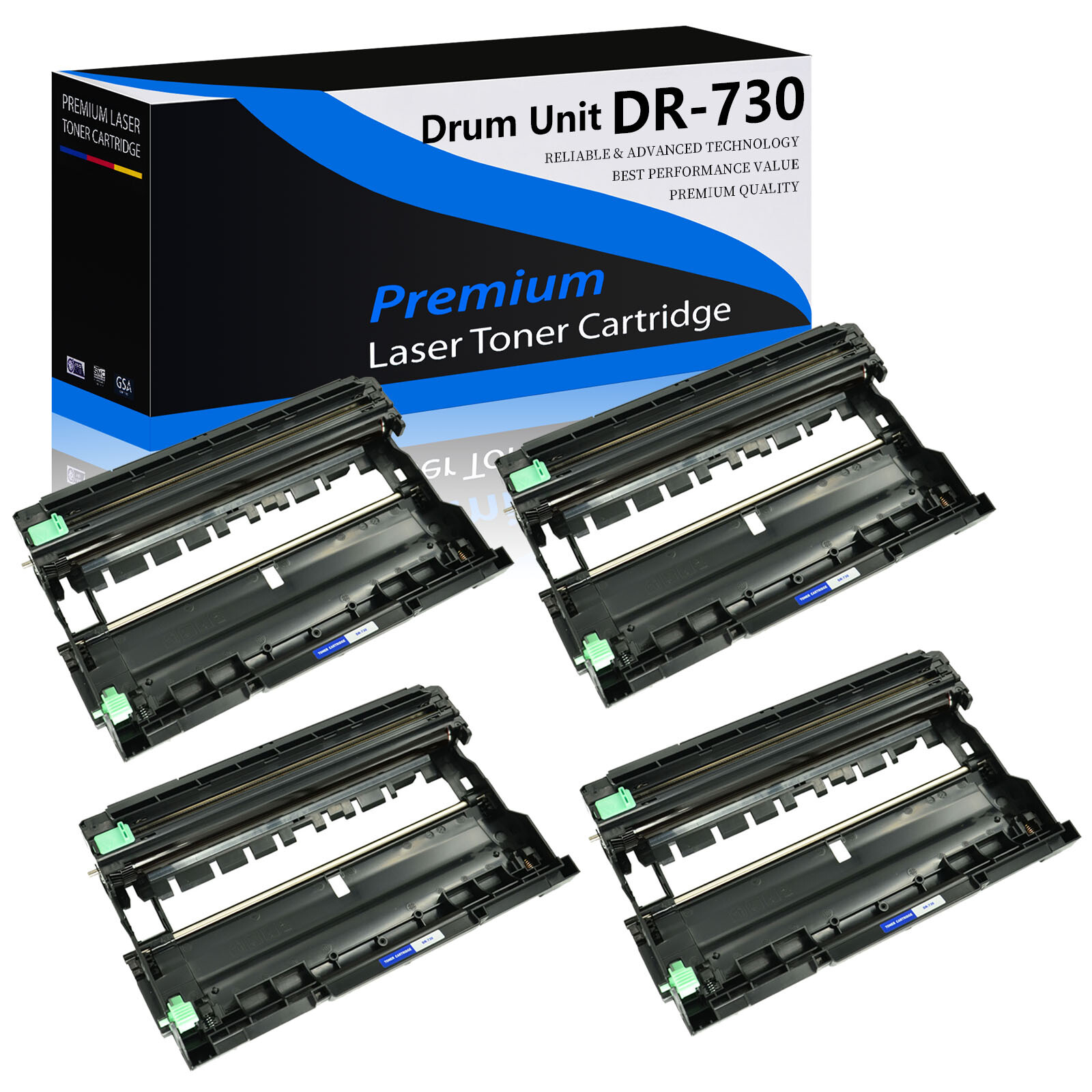 4PK DR730 Drum Unit for Brother MFC-L2710DW/L2750DW/L2750DW XL HL-L2350DW