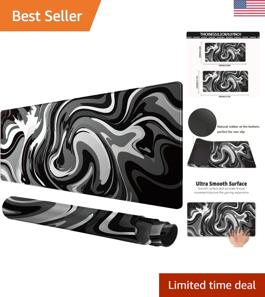 Waterproof Extended Mouse Pad 31.5” - Non-Slip Gaming Desk Mat for Professionals