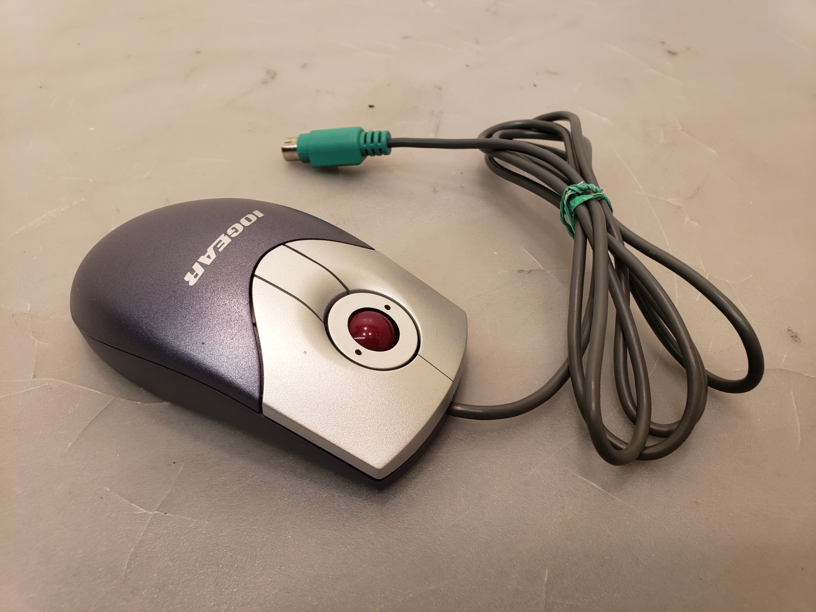 Vintage Retro Iogear PS2 4D Web Cruiser Scroll Trackball Mechanical Ball Mouse