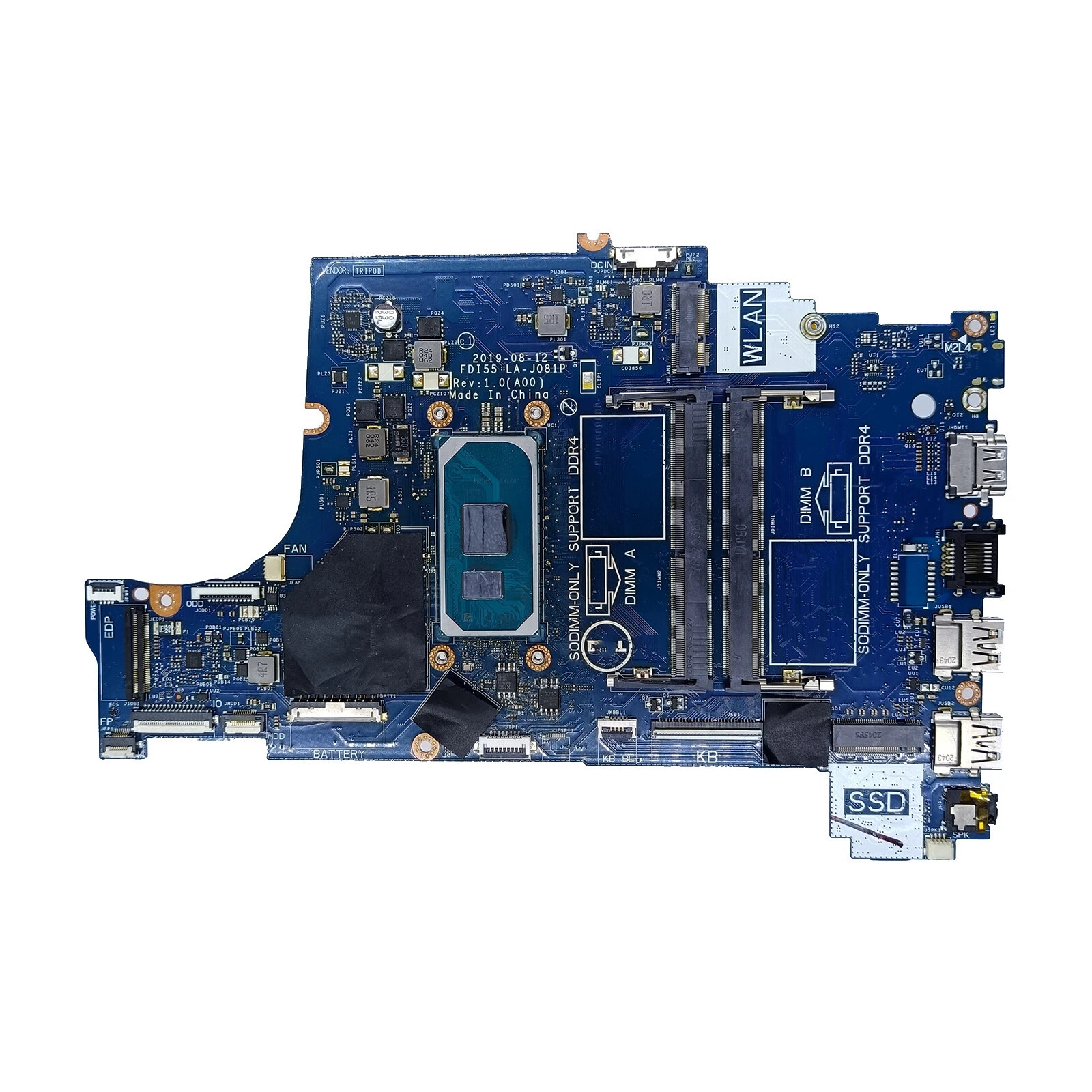 0790WT For Dell Inspiron 5493 5593 3493 3793 Motherboard LA-J081P i3-1005G1