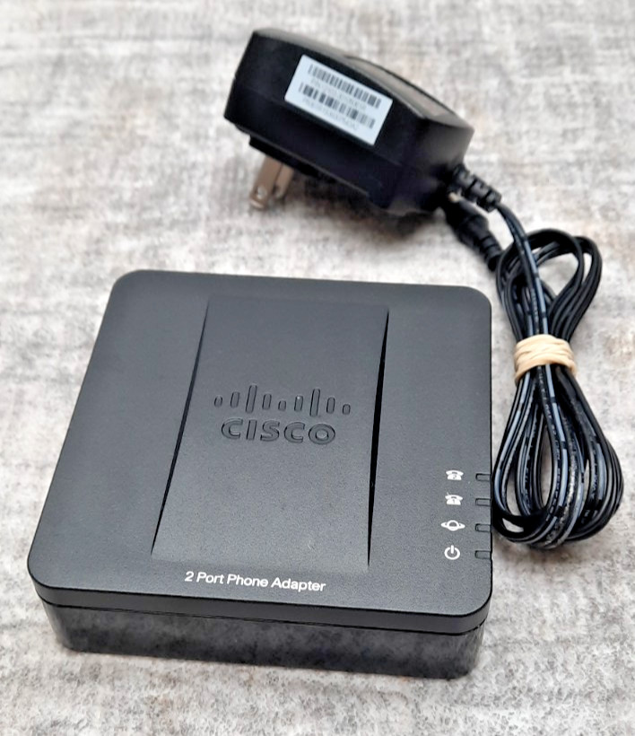 Cisco SPA112 2-Port Phone Adapter VoIP ATA w/ Power Supply Tested