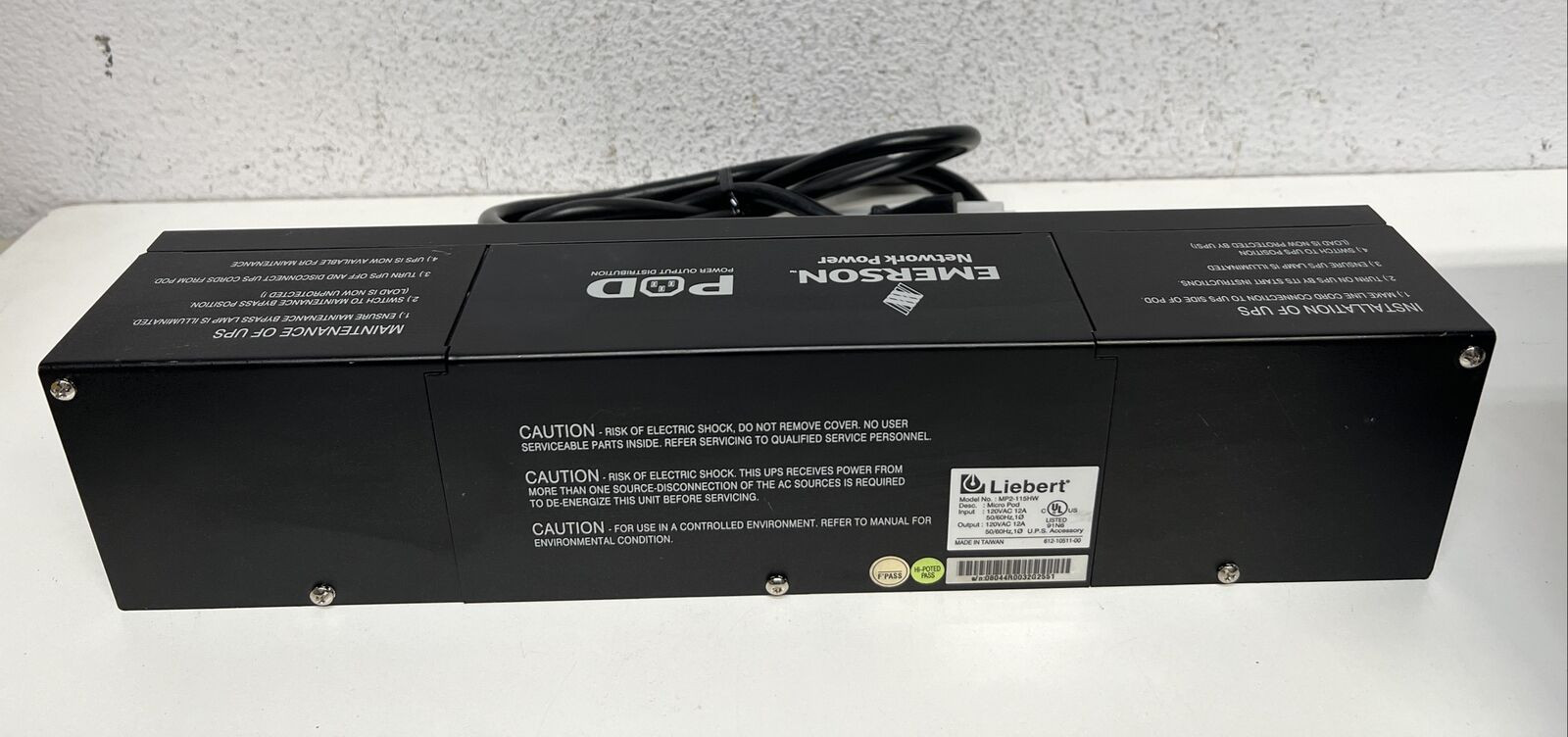 Liebert MicroPod | MP2-115HW | Maintenance Bypass PDU Rack Mountable 