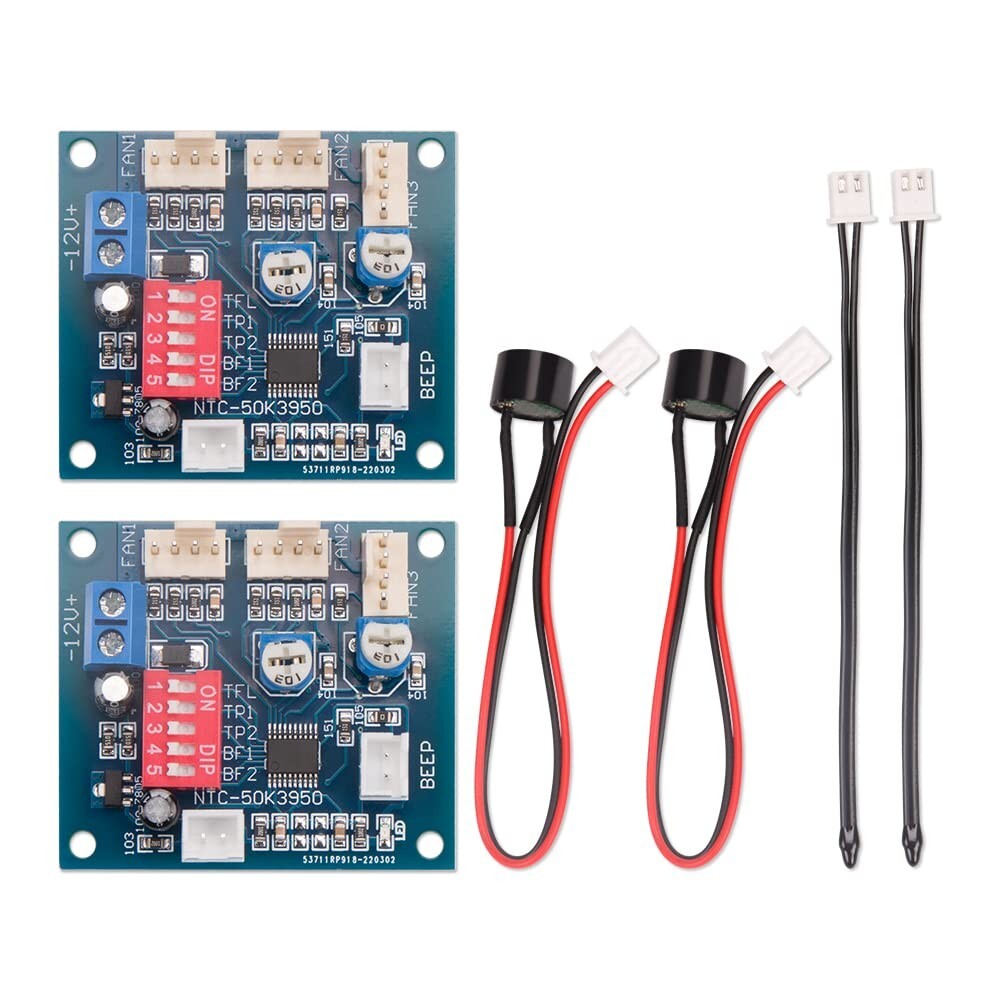 2PCS DC 12V 4 Wire PWM PC CPU Fan Temperature Control Speed Controller Module