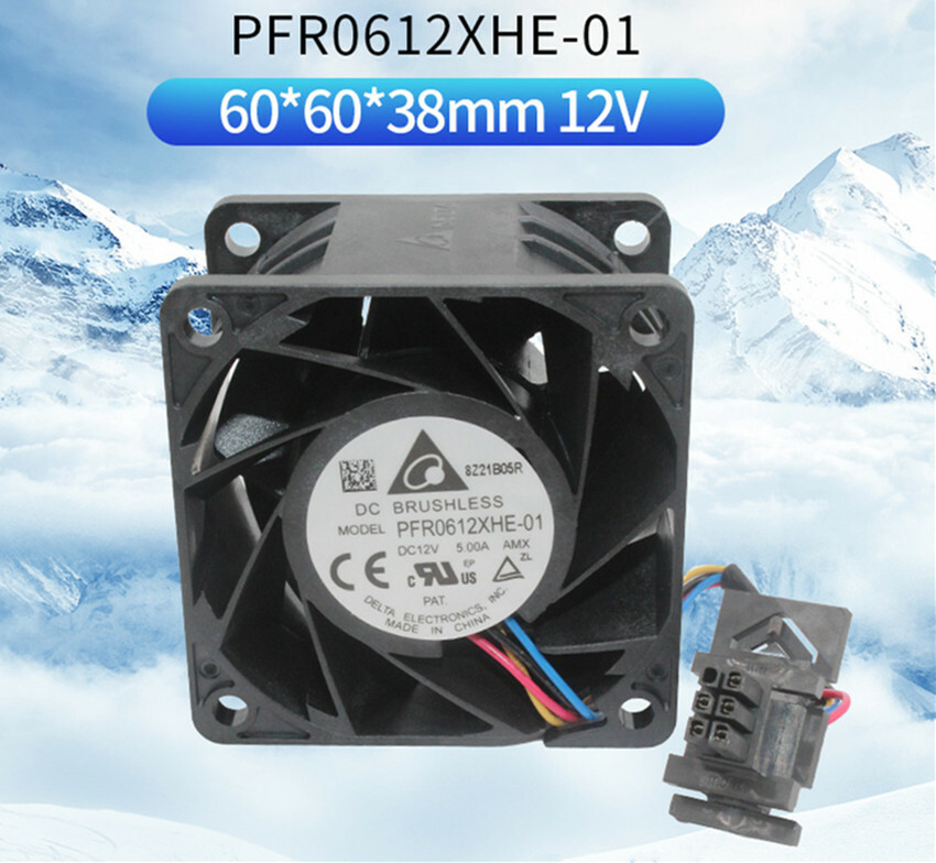 Delta PFR0612XHE-01 6038 12V 5.0A Inverter Server Cooling Fan 60x60x38