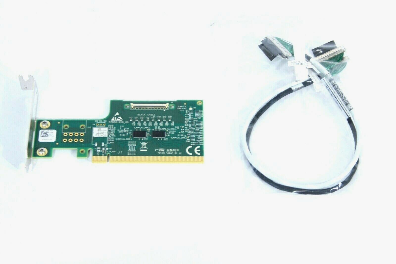 TFM86  Dell Mellanox TMK00 ConnectX PCIe Auxiliary card and cables NEW
