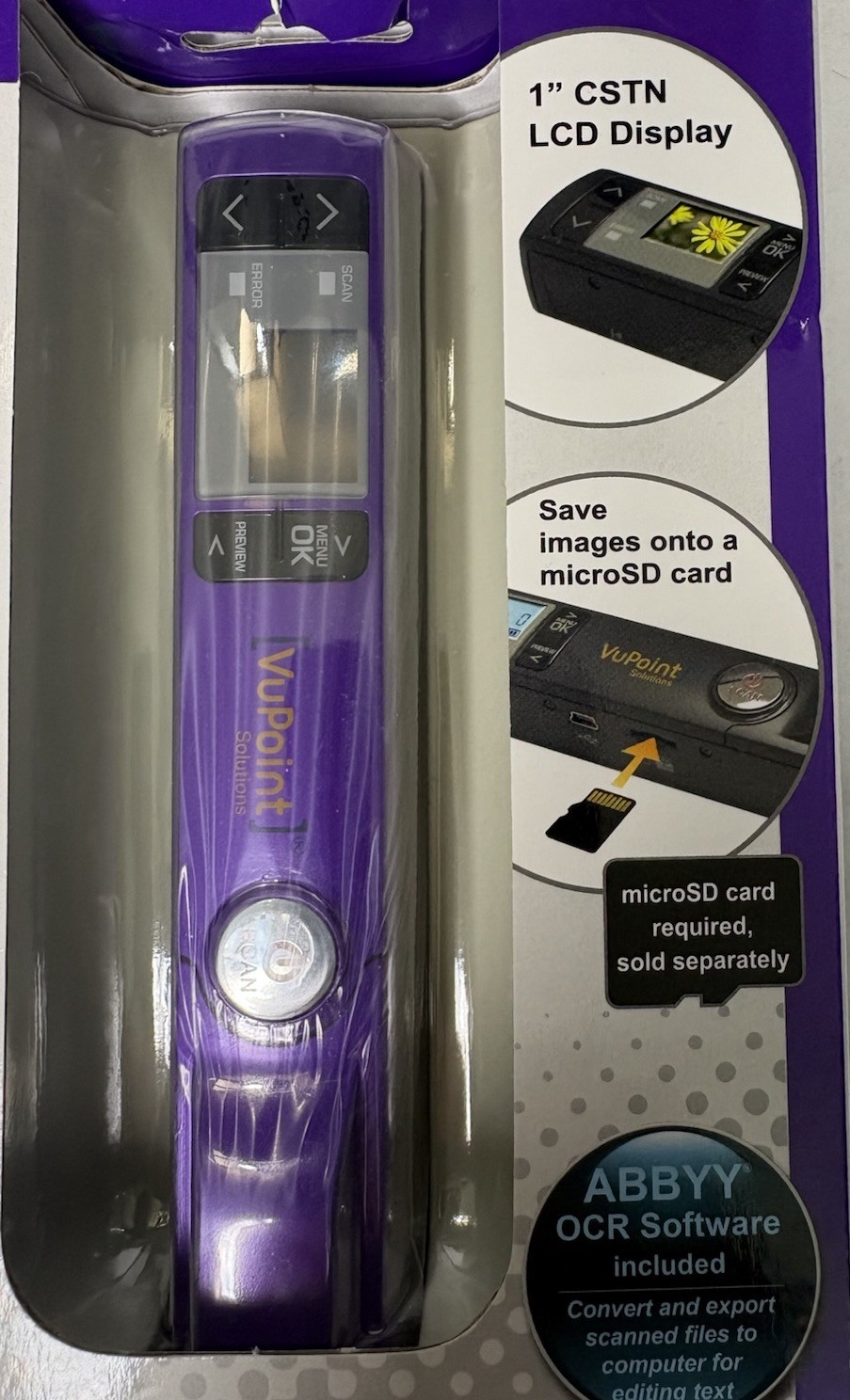 Magic Wand II Wireless Portable Scanner VuPoint PDSWF-ST44PU-VP-HSN 900DPI 4GB
