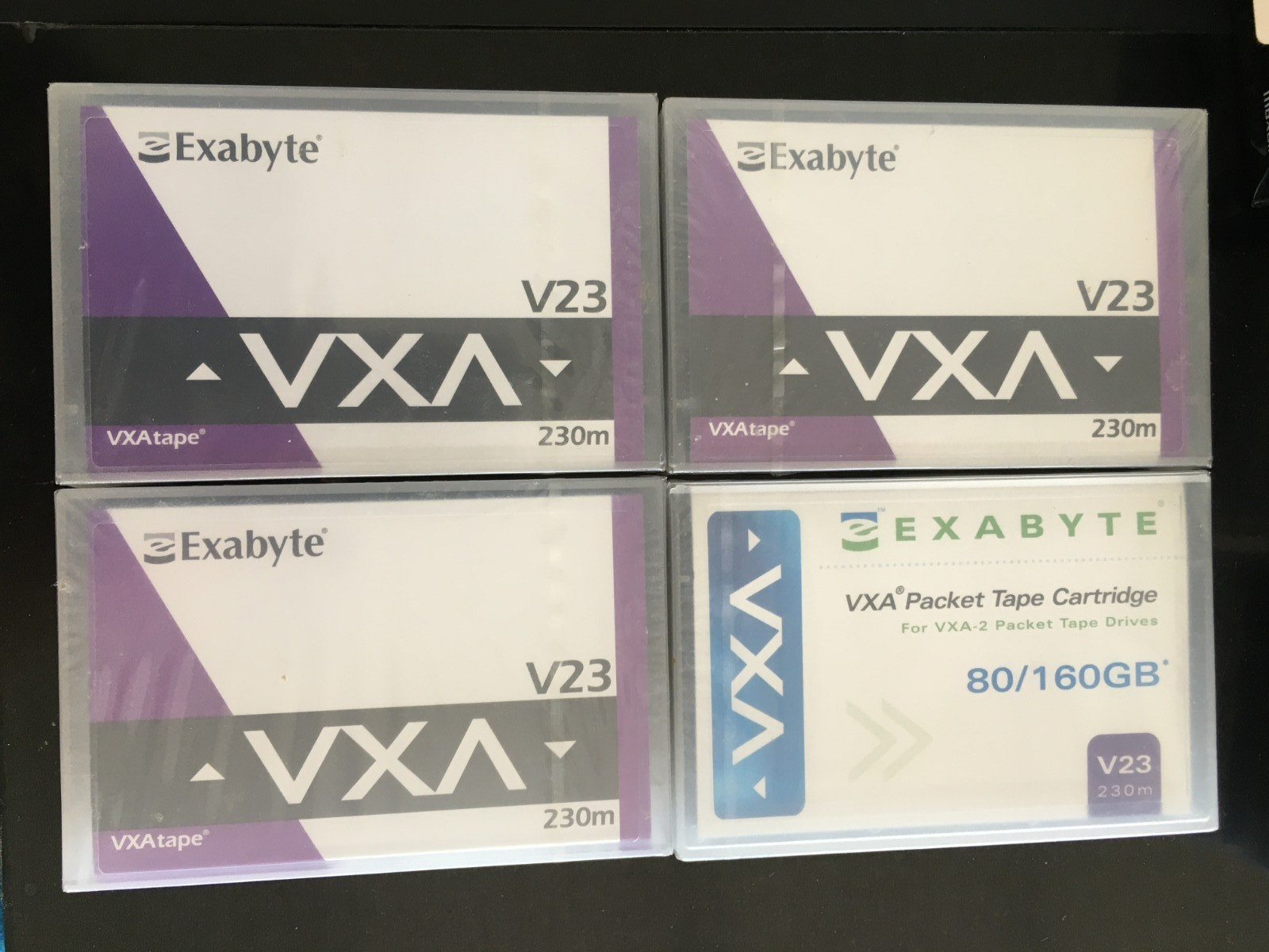 4 NEW Exabyte V23 230m 111.00121 VXA Tape 80/160GB 