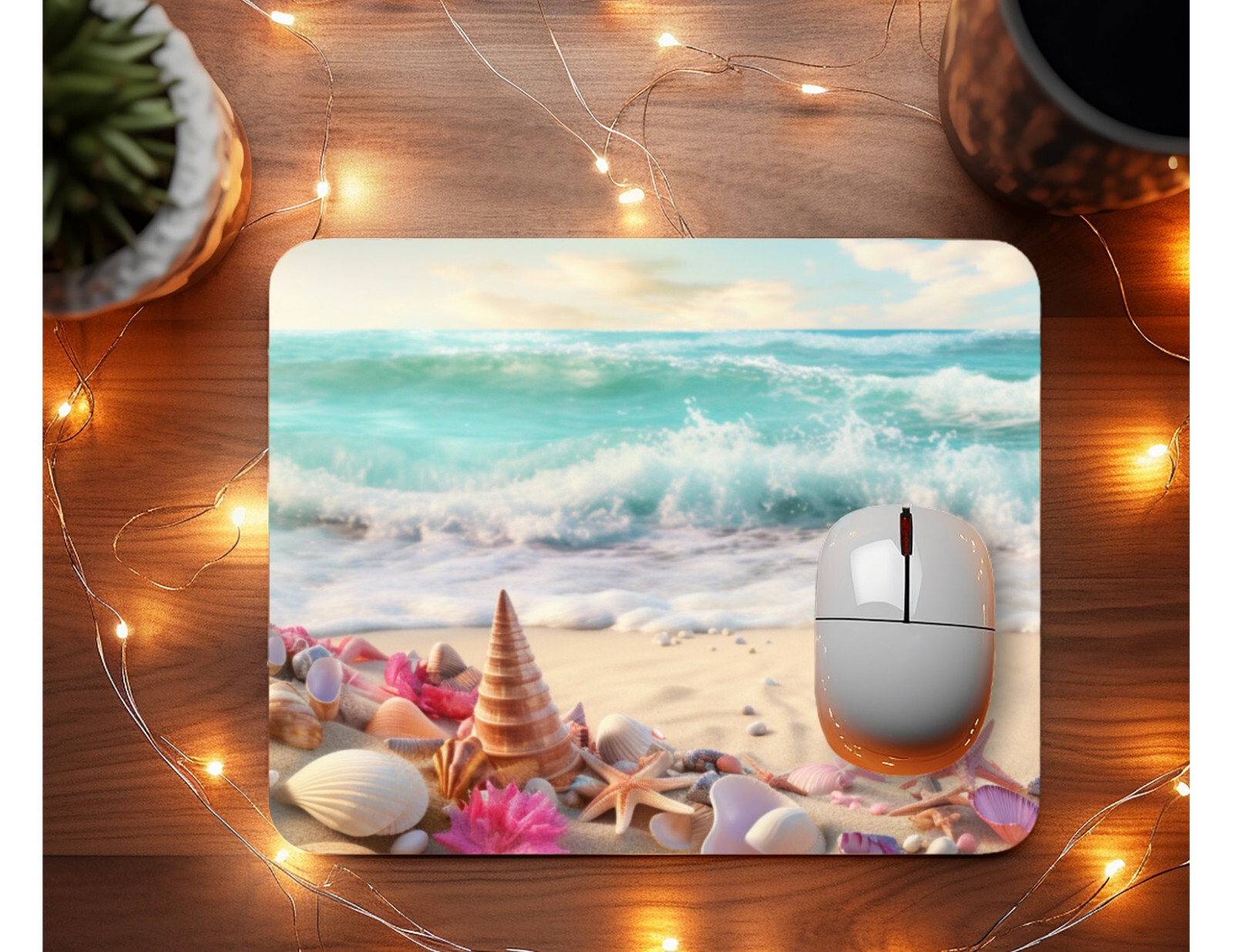 Beach themed neoprene PC/laptop Mouse Pad, CHOICE, , gifts, USA
