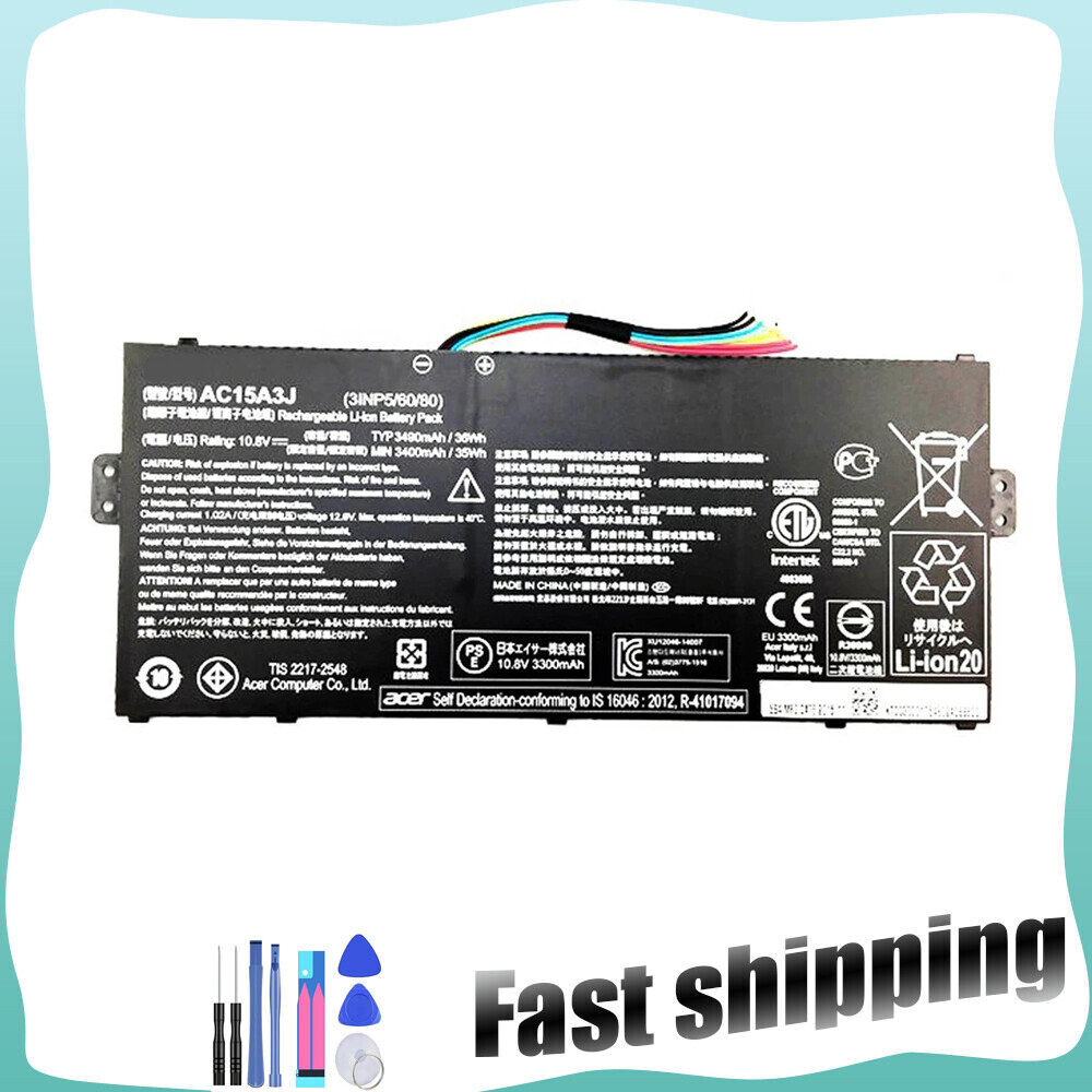 New AC15A8J AC15A3J Battery for Acer Chromebook 11 C735 CB3-131 CB5-132T